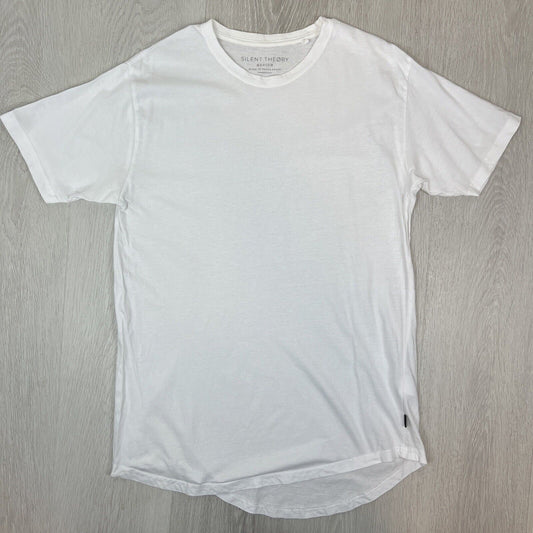 Silent Theory Mens White T-shirt Size Medium