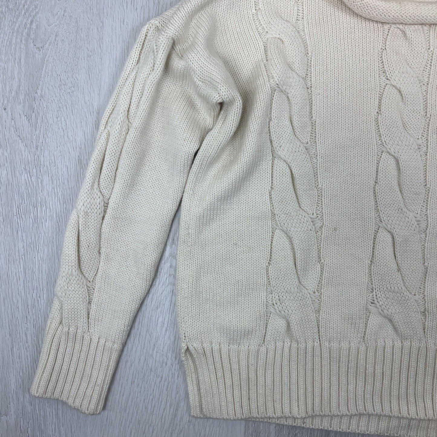 Aklanda Womens Cream Pullover Knitted Merino Wool Jumper Size Medium AUS Made