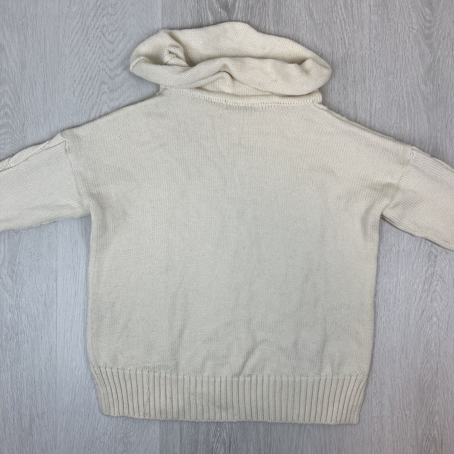 Aklanda Womens Cream Pullover Knitted Merino Wool Jumper Size Medium AUS Made