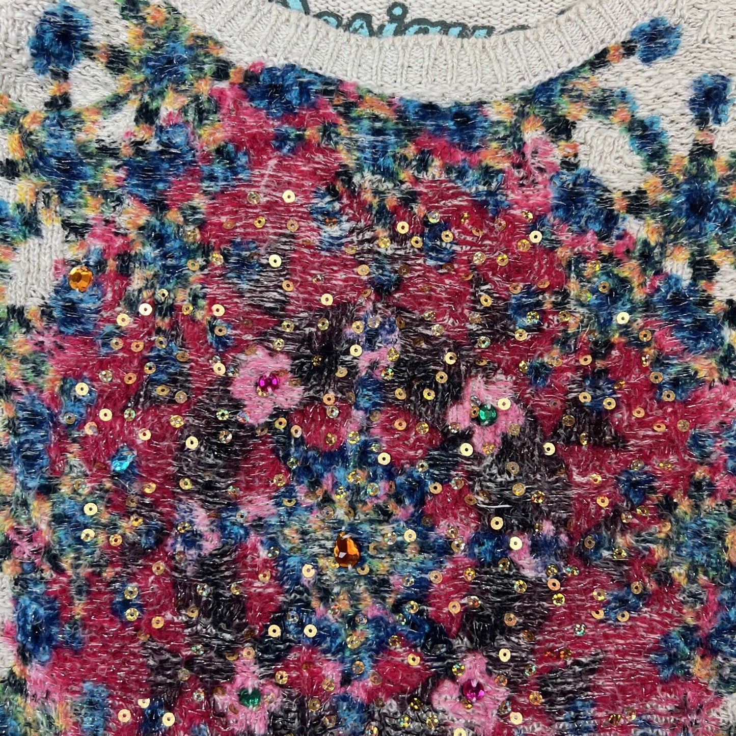 Desigual Womens Knitted Pullover Jumper Sweater Size Small