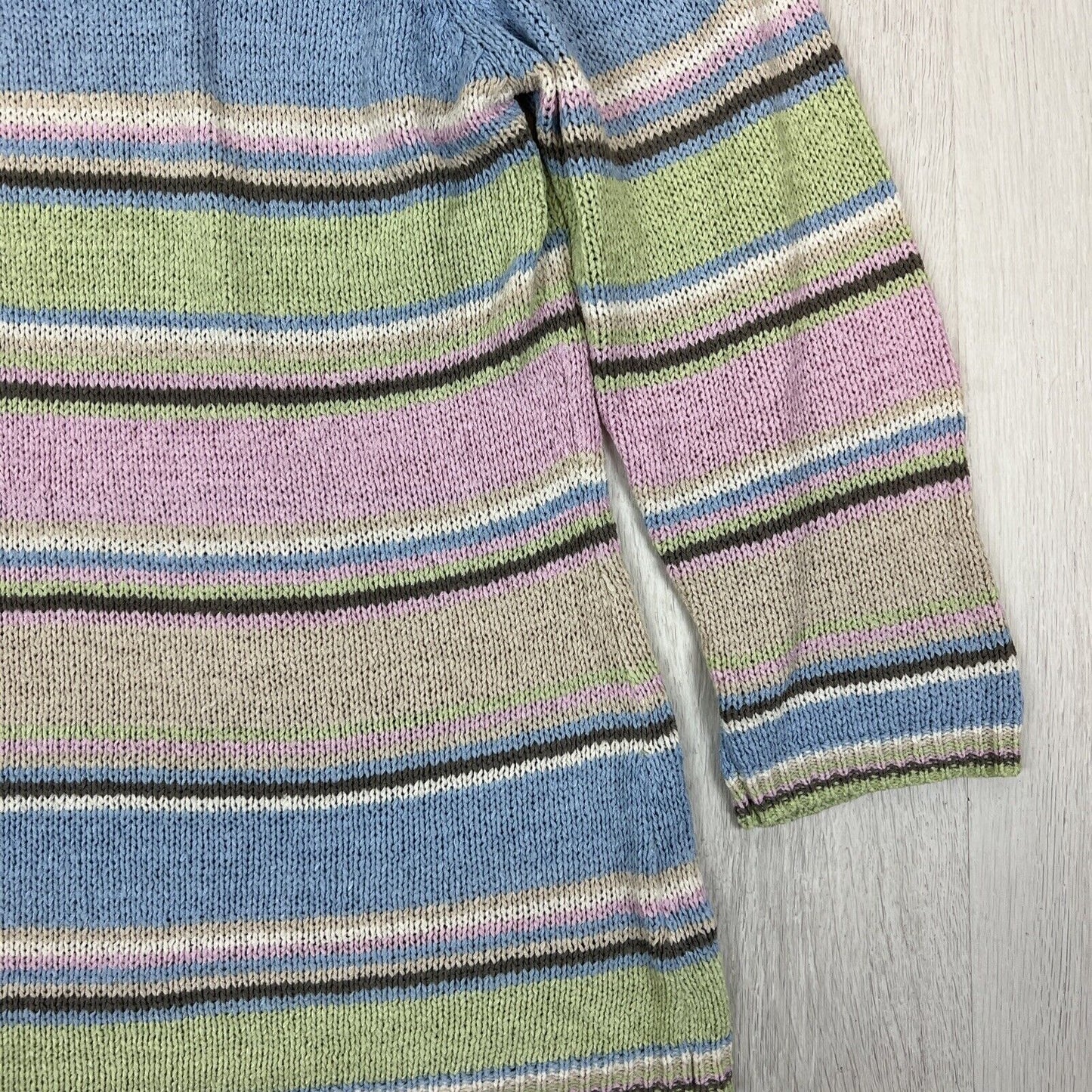 Nicole Womens Striped Knitted Sweater Size L/XL Approx