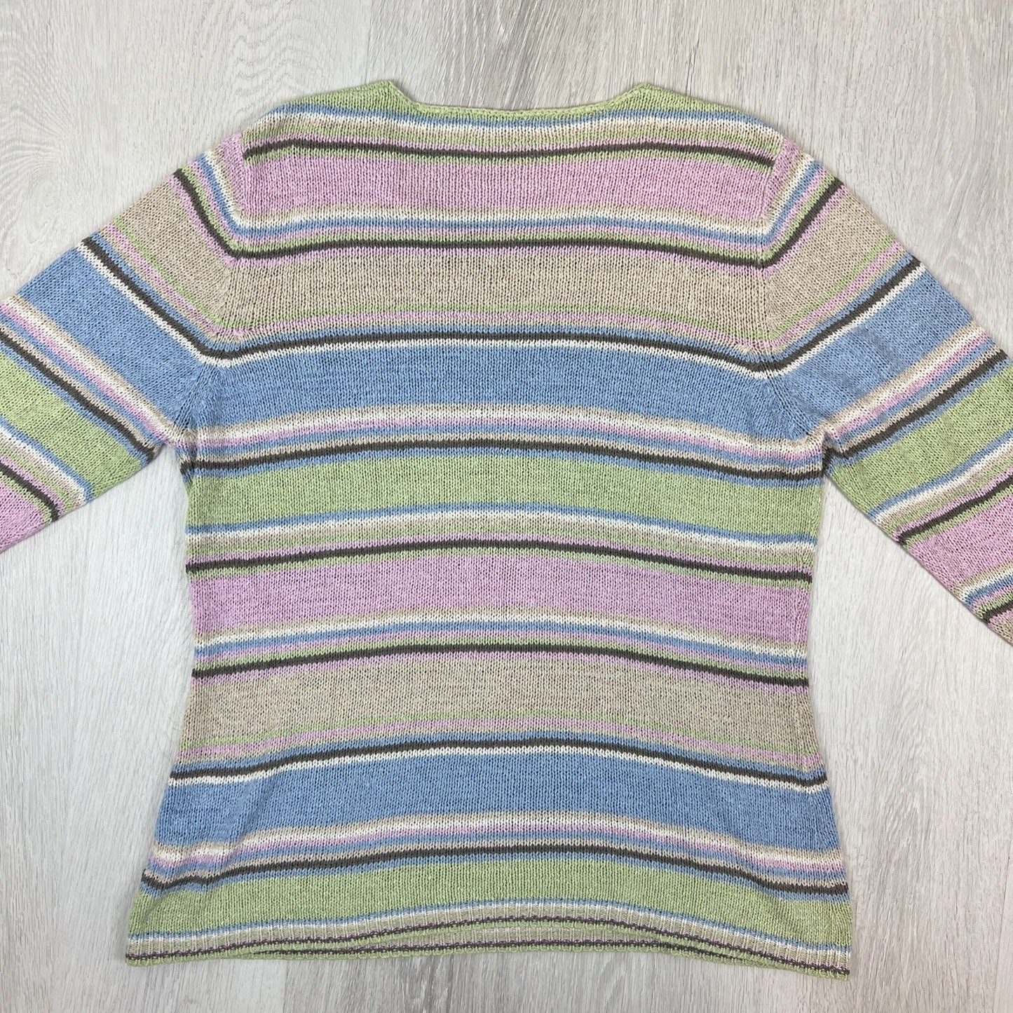 Nicole Womens Striped Knitted Sweater Size L/XL Approx