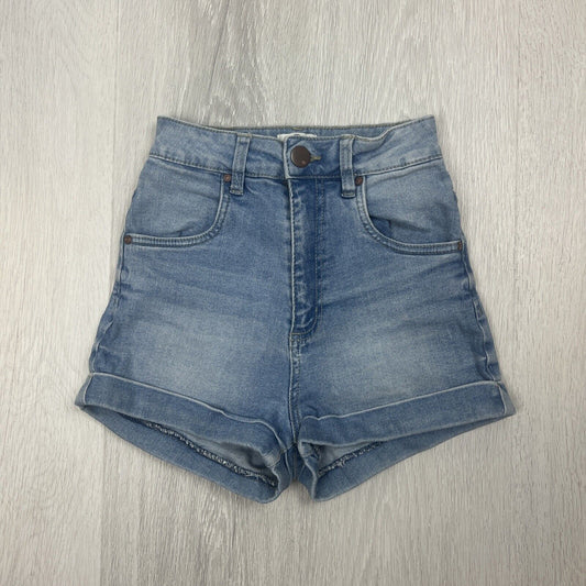 Cotton On Womens Light Wash Denim Shorts Size 6 AU