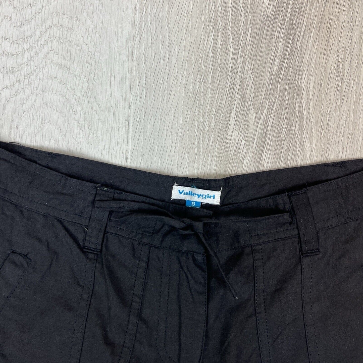 ValleyGirl Womens Black Long Shorts Culotte Size 8 (New)