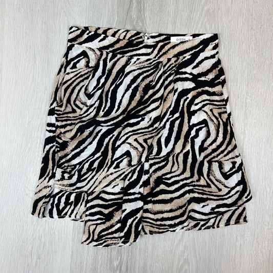 Dissh Womens Zebra Print Mini Skirt Size 8