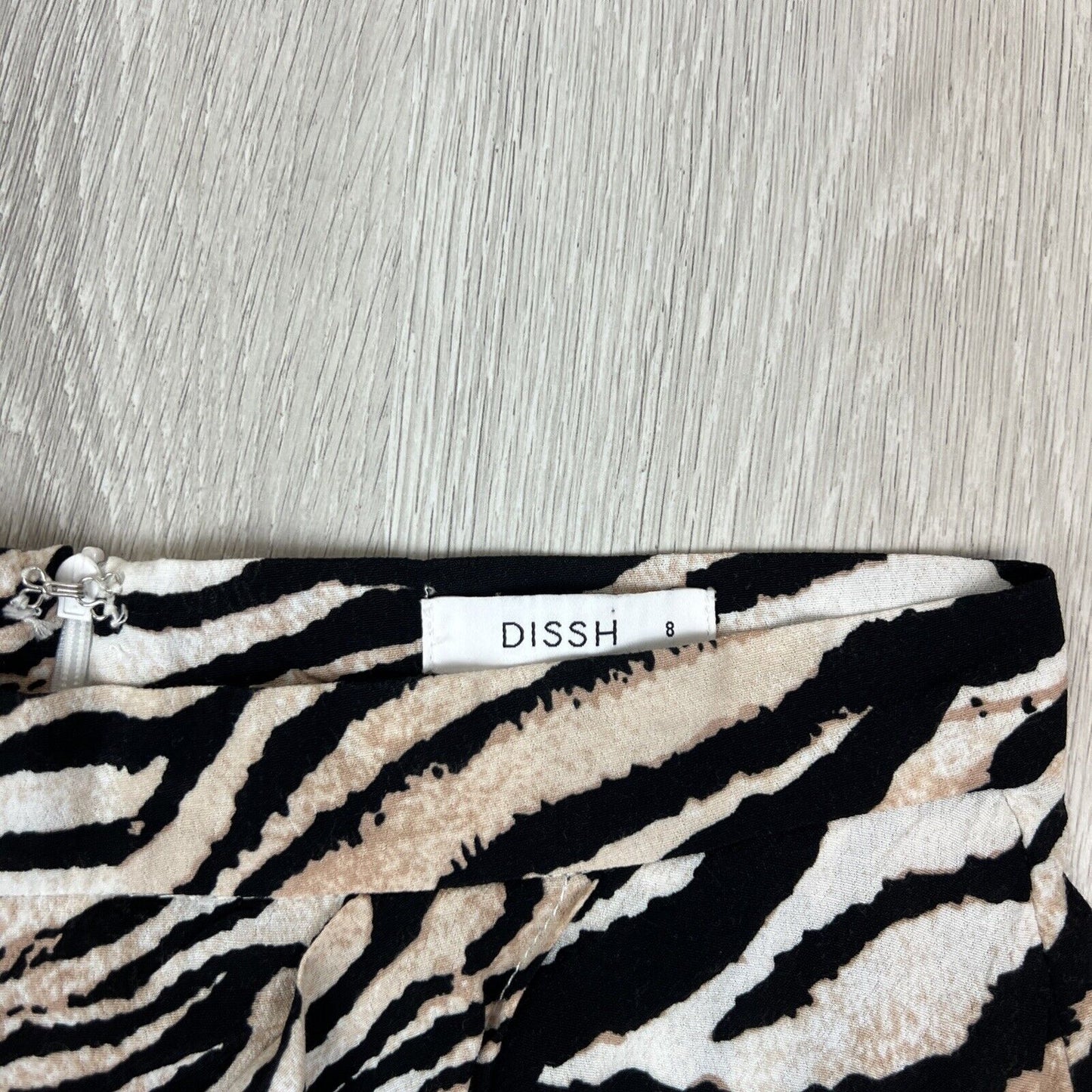 Dissh Womens Zebra Print Mini Skirt Size 8