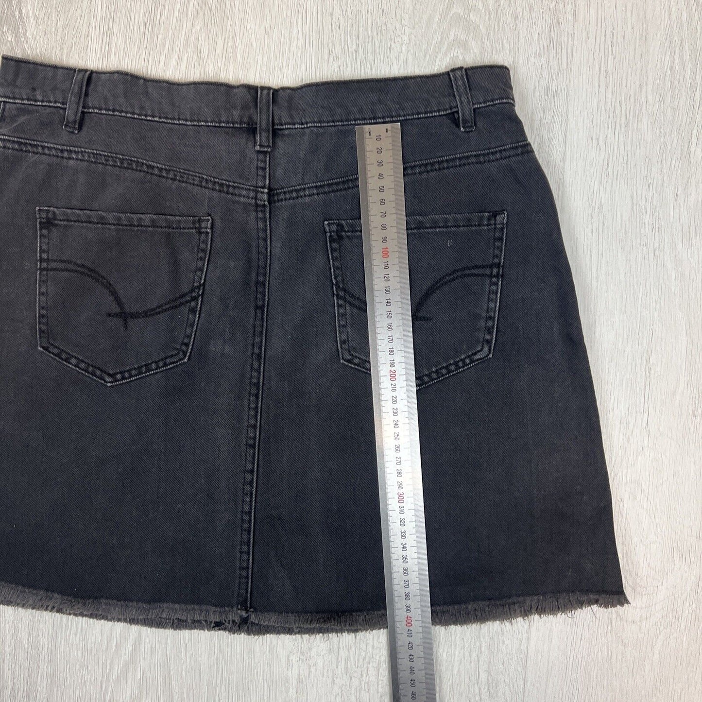 Sportsgirl Womens Black Denim Mini Skirt Size 14