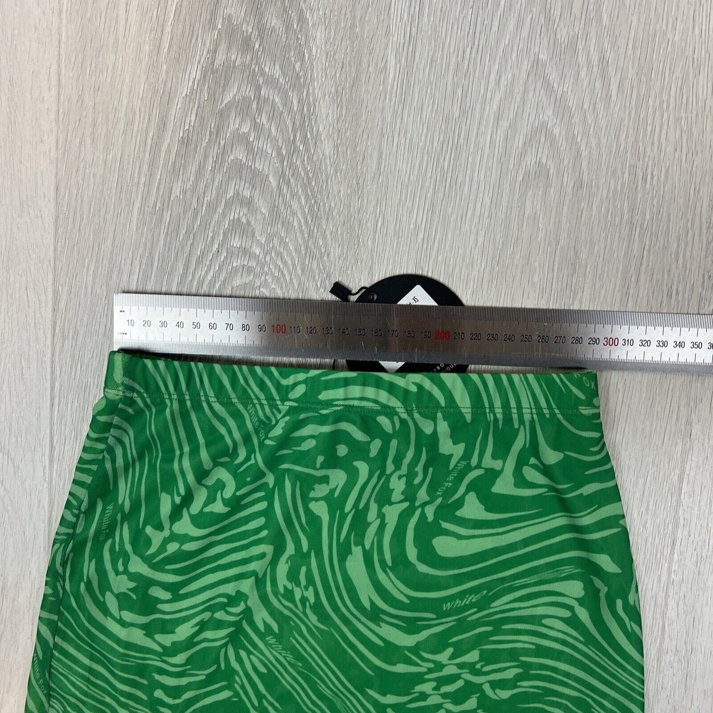 White Fox Womens Times Like This Mesh Mini Skirt Green Swirl Size XS (New)