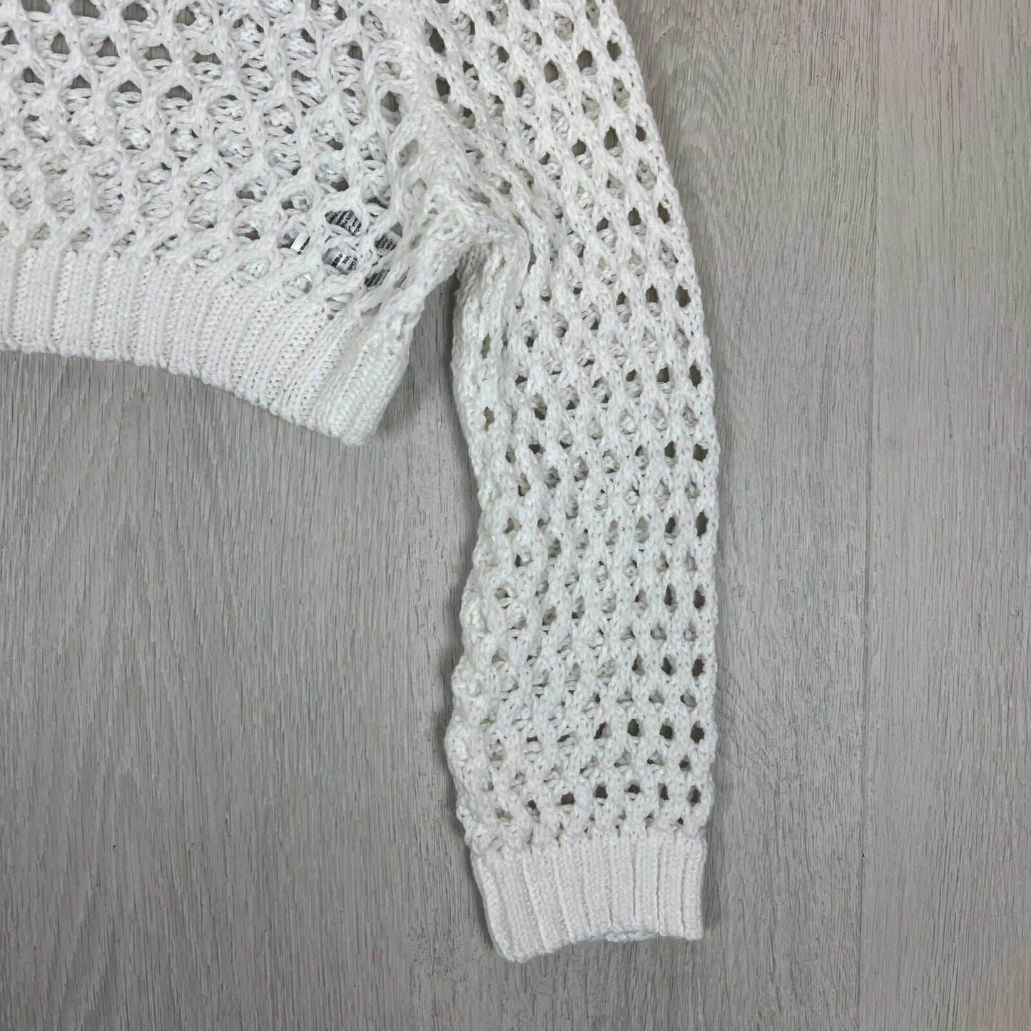 Cotton On Womens Open Knit Cropped Pullover Sweatshirt Jumper Size M (New)