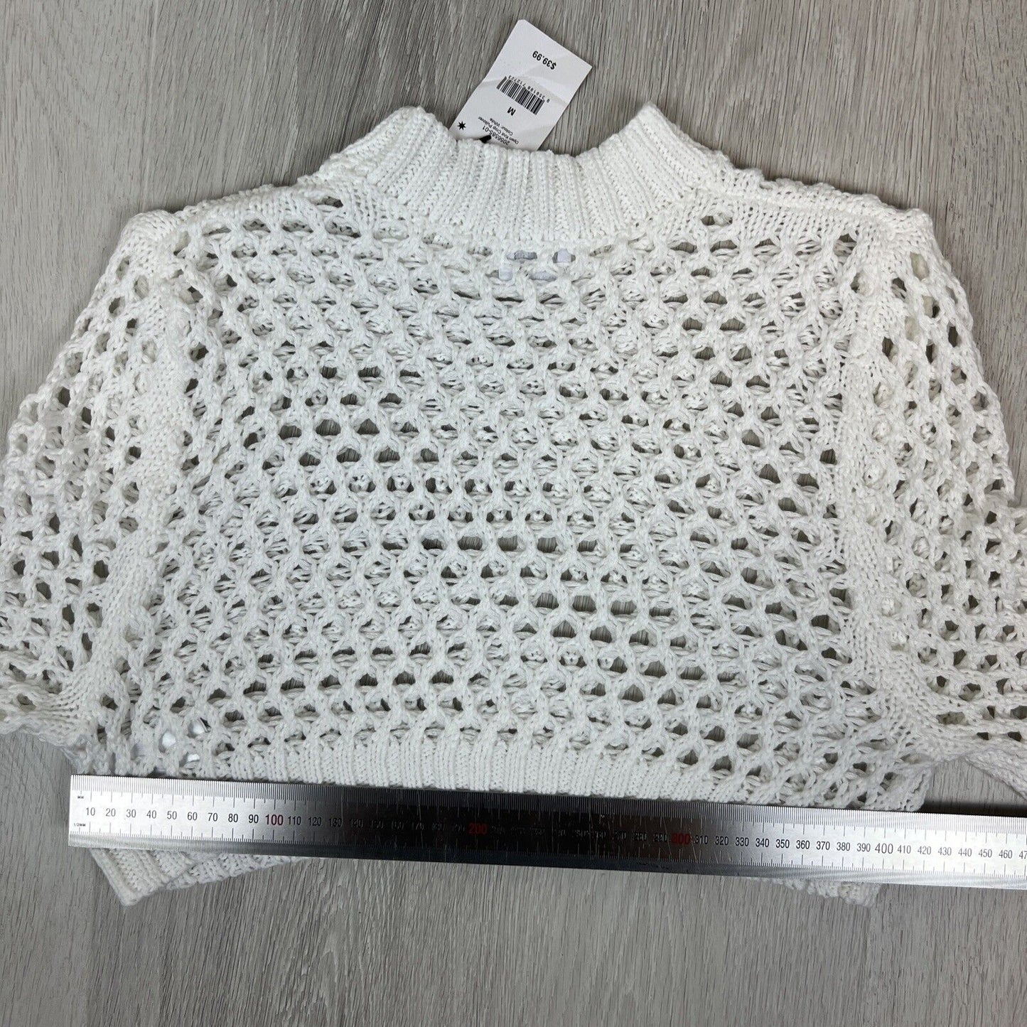Cotton On Womens Open Knit Cropped Pullover Sweatshirt Jumper Size M (New)