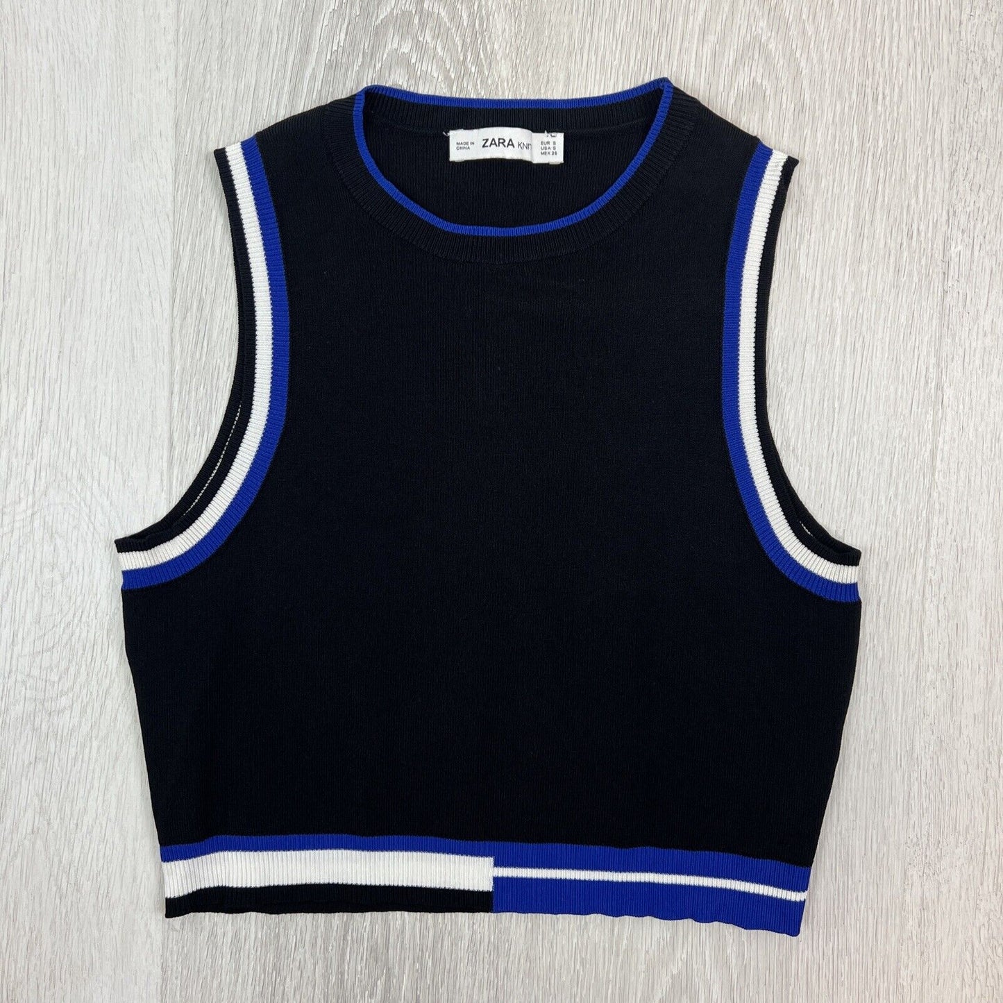 Zara Knit Womens Black Tank Top Size Small
