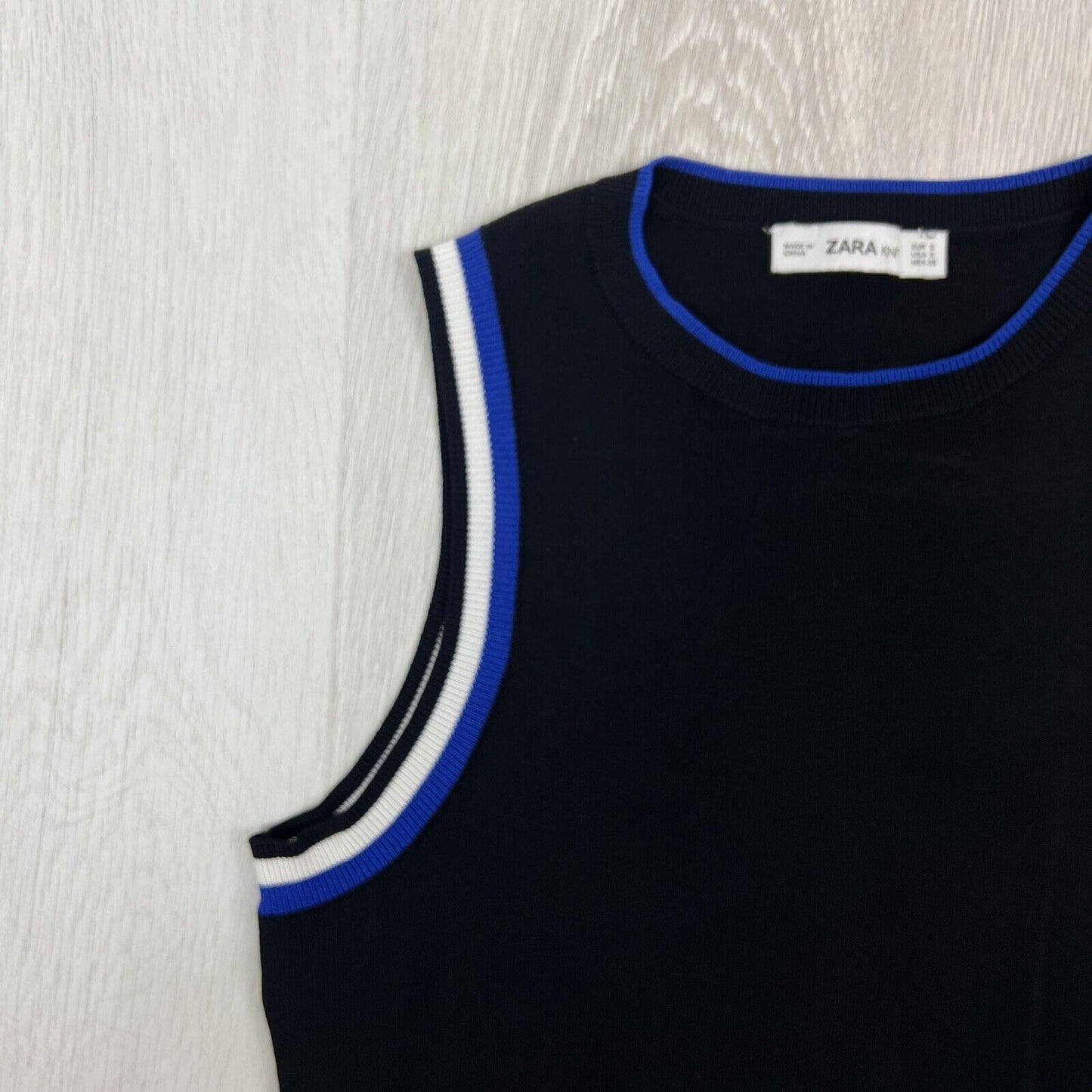 Zara Knit Womens Black Tank Top Size Small