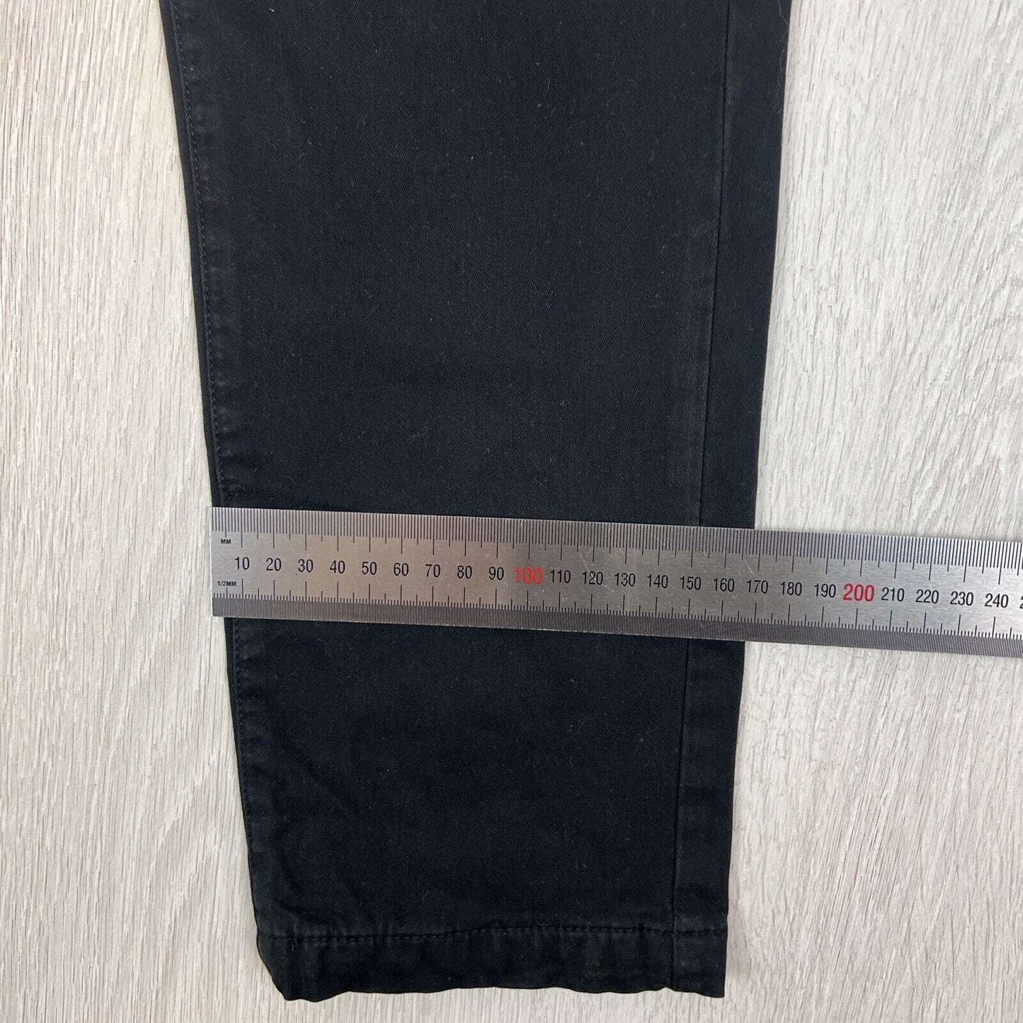 Academy Brand Mens Black Slim Chinos Cooper Fit Size 32 (New)