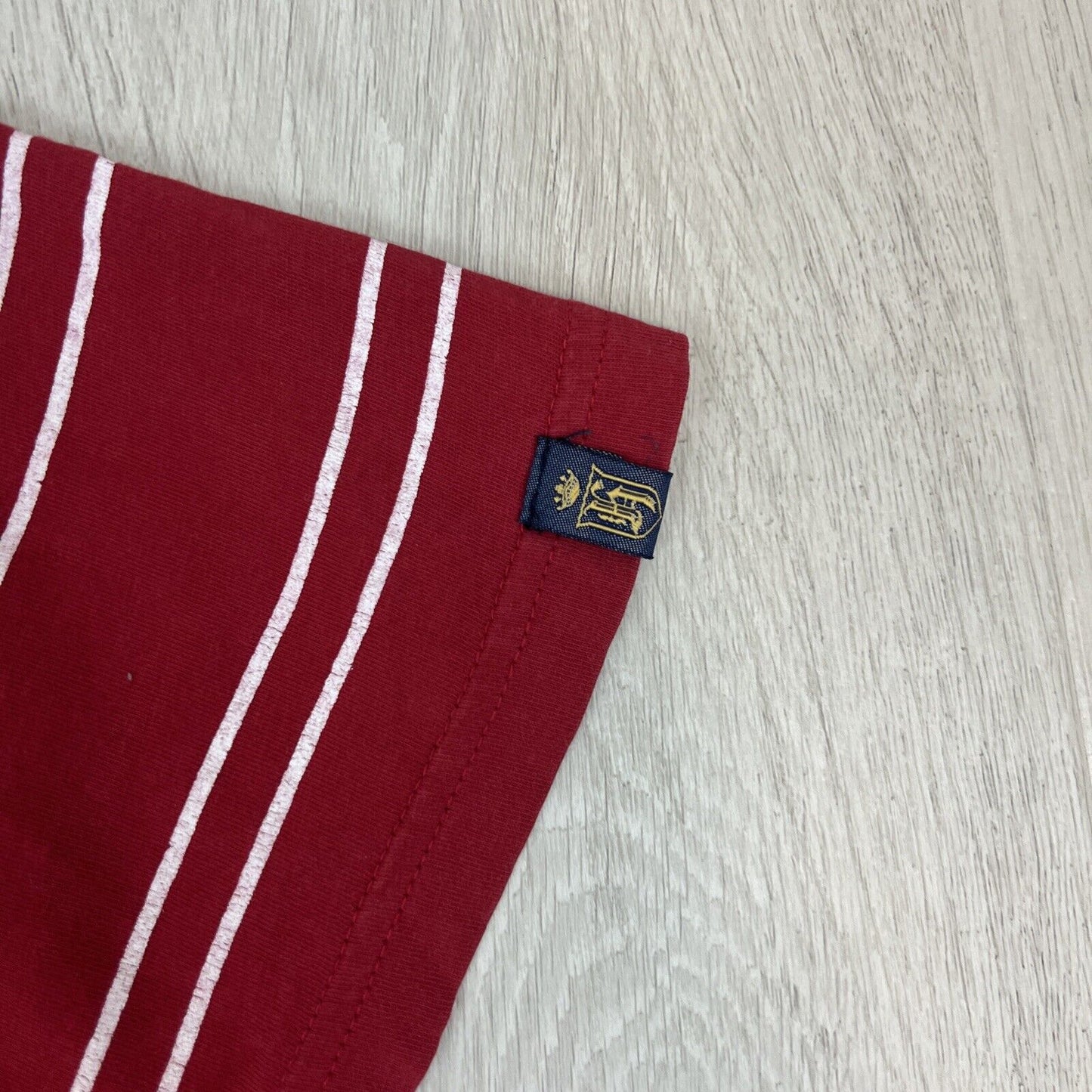 Henleys Mens Striped Red T-Shirt Size Small