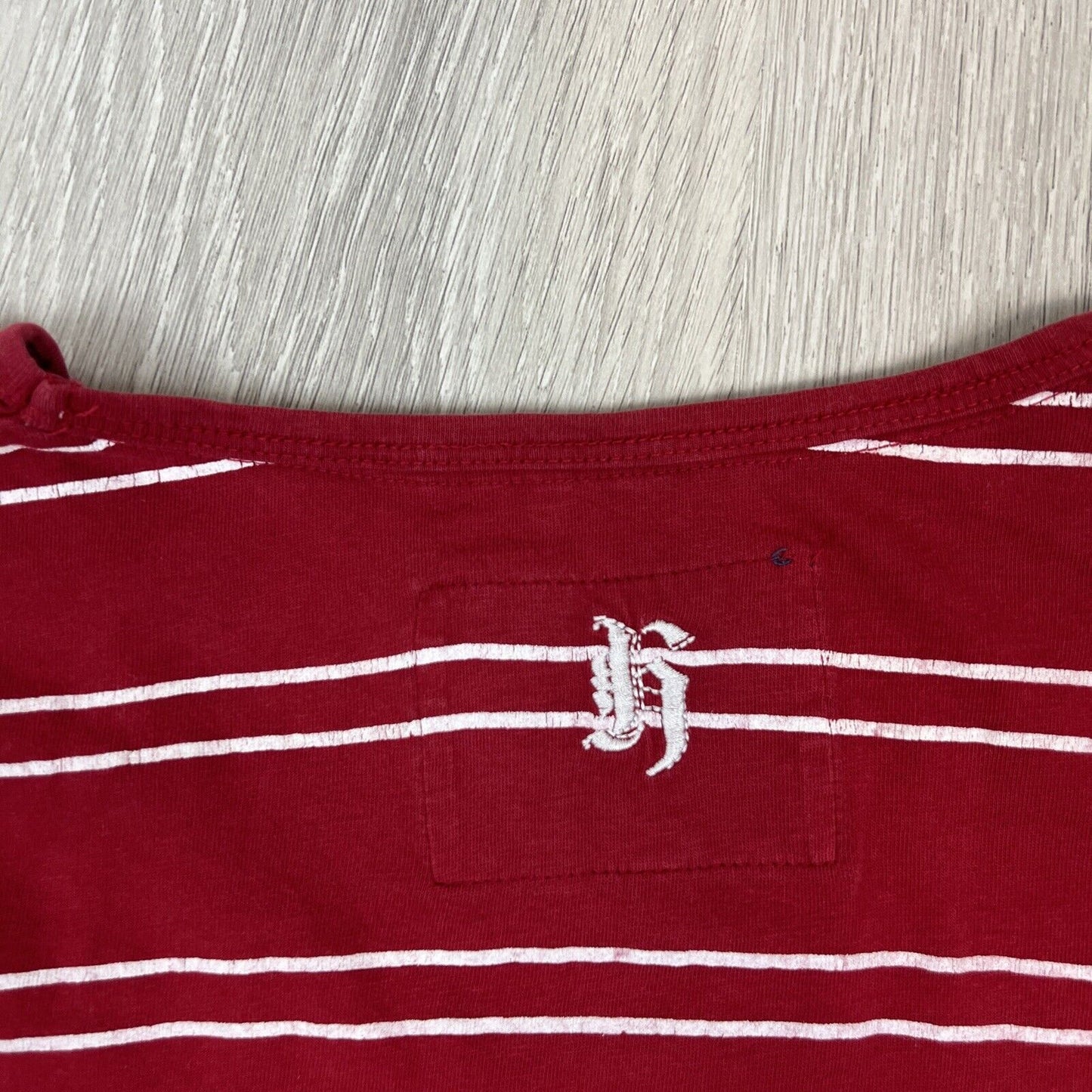 Henleys Mens Striped Red T-Shirt Size Small