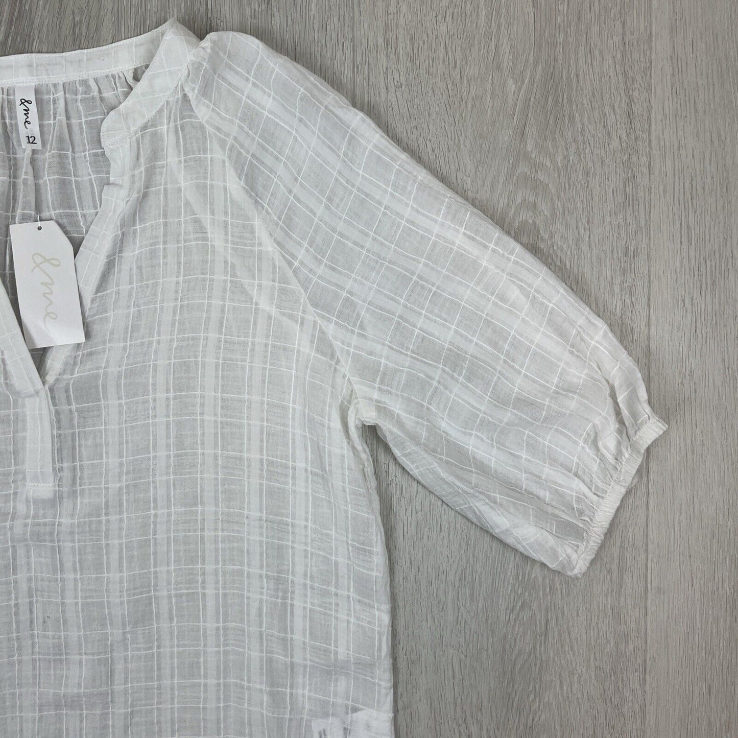 &Me Womens White Blouse Top Size 12 (new)