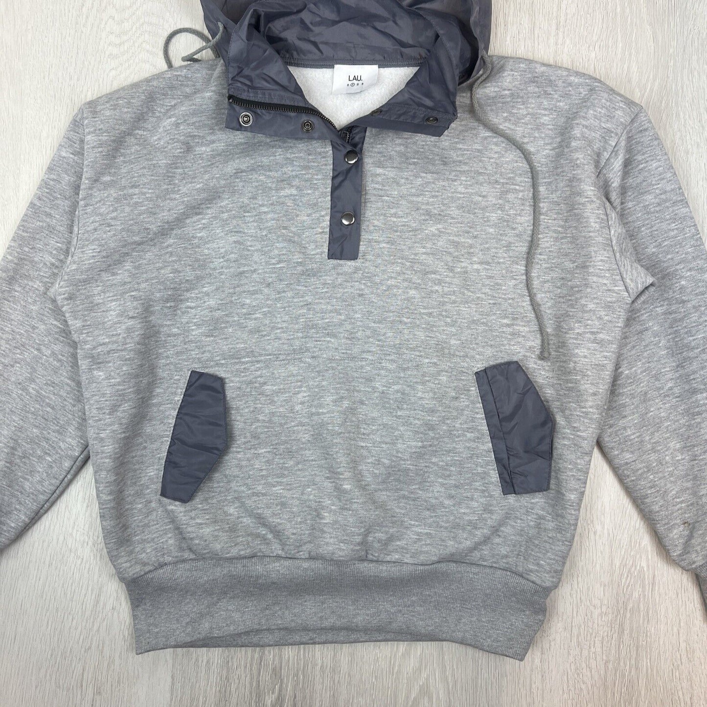 LAU Womens Grey Hoodie Sweatshirt Size 1