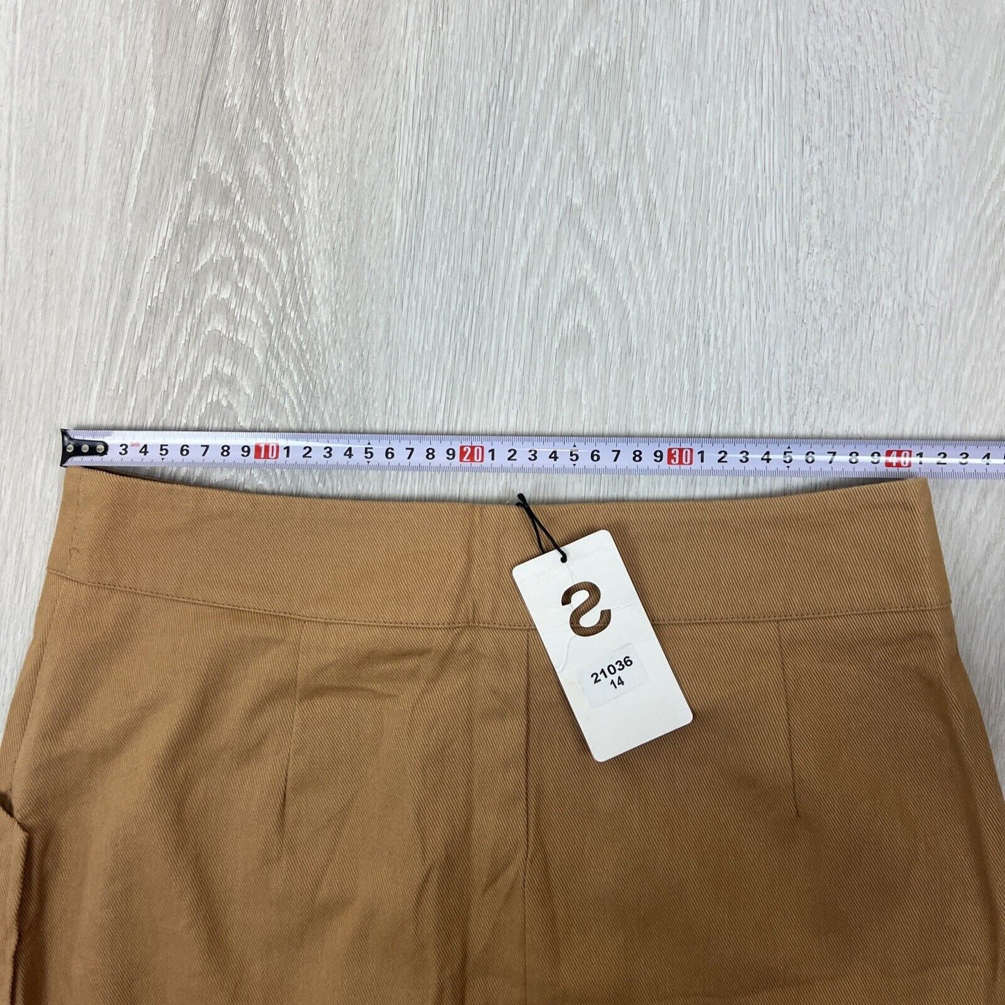 Sassy Hills Fashion Womens Brown Straight Mini Skirt Size 14 (New with fade)