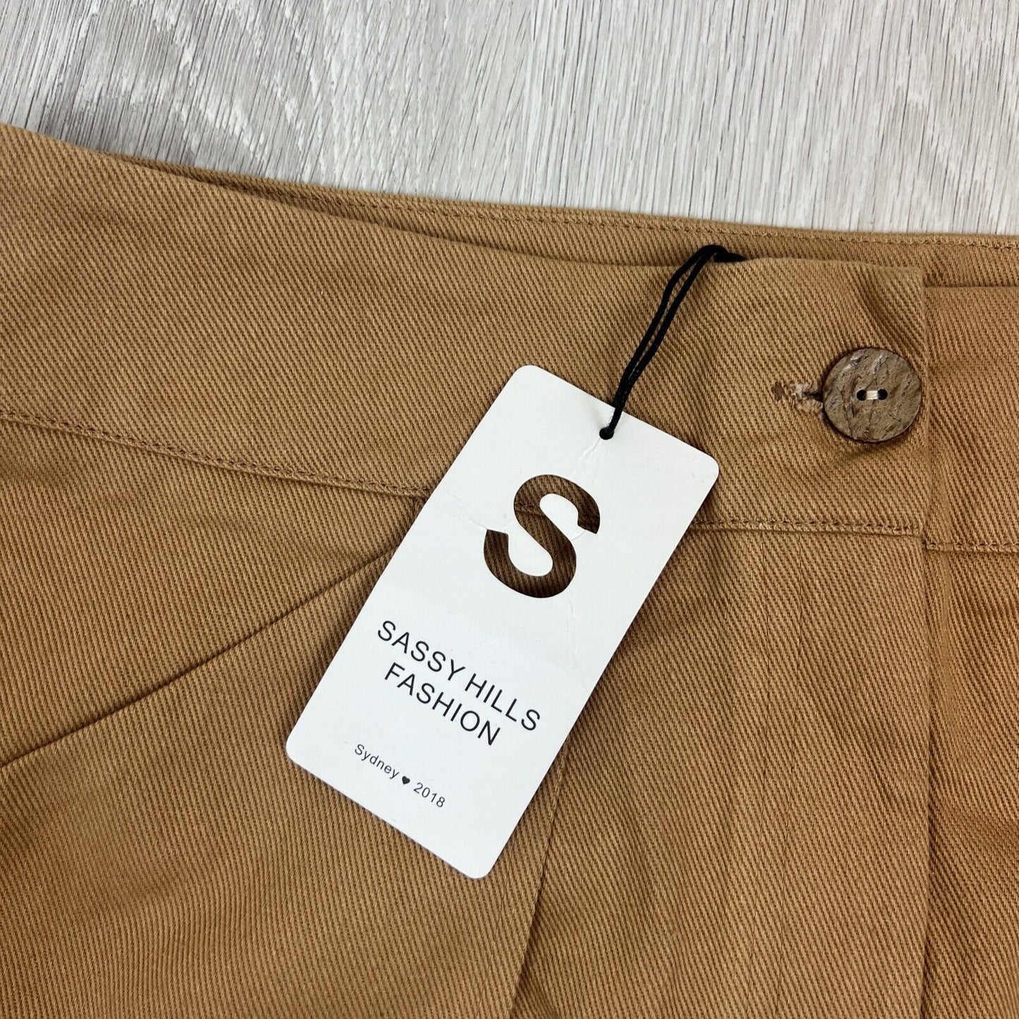 Sassy Hills Fashion Womens Brown Straight Mini Skirt Size 14 (New with fade)