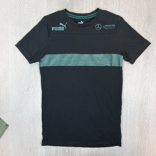 Puma x Mercedes AMG Petronas Formula One F1 Team Mens Black T-Shirt Size XS