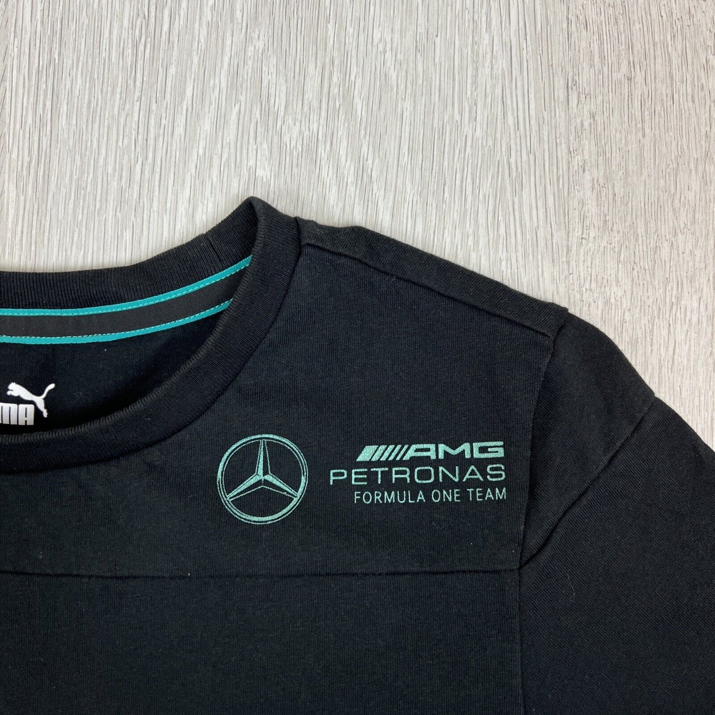 Puma x Mercedes AMG Petronas Formula One F1 Team Mens Black T-Shirt Size XS