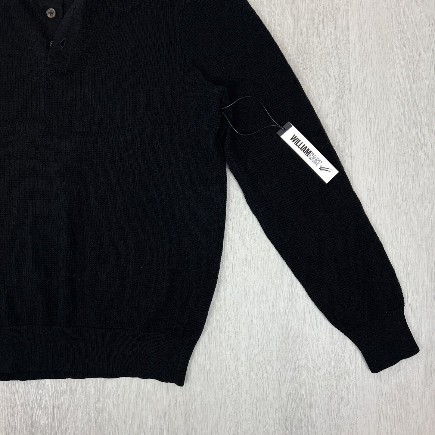 William Rast Mens Black Pullover Sweater Jumper Knit Size Medium (New)