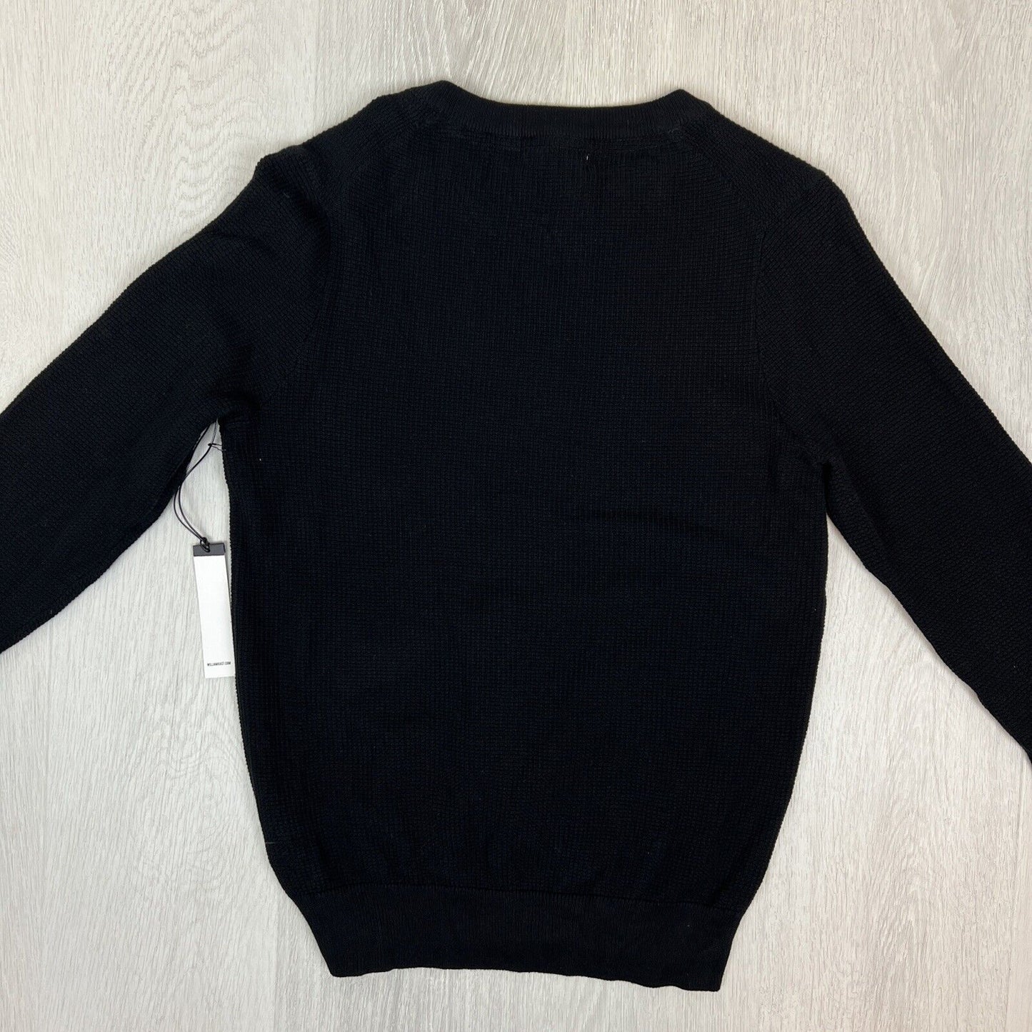 William Rast Mens Black Pullover Sweater Jumper Knit Size Medium (New)