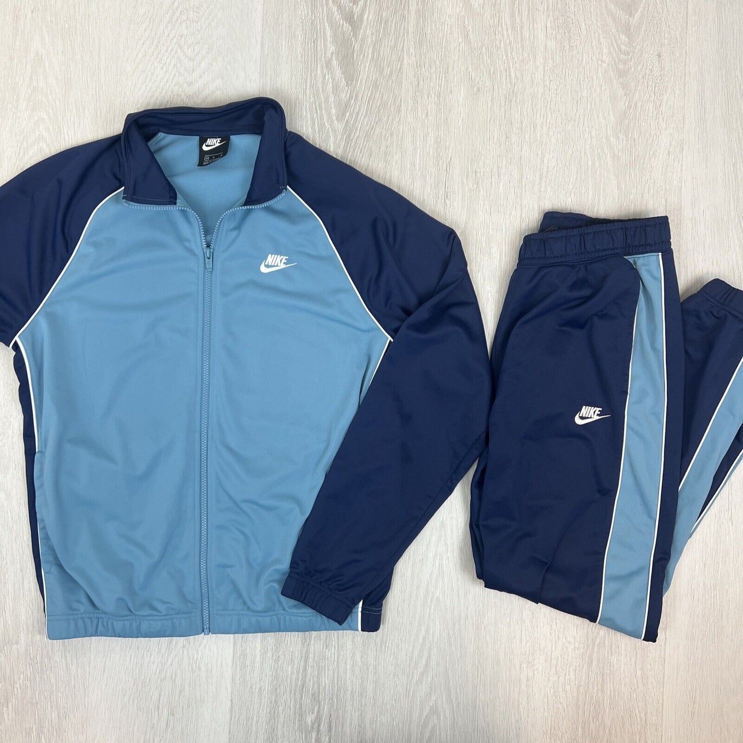 Nike Mens Blue Tracksuit Set Size Medium