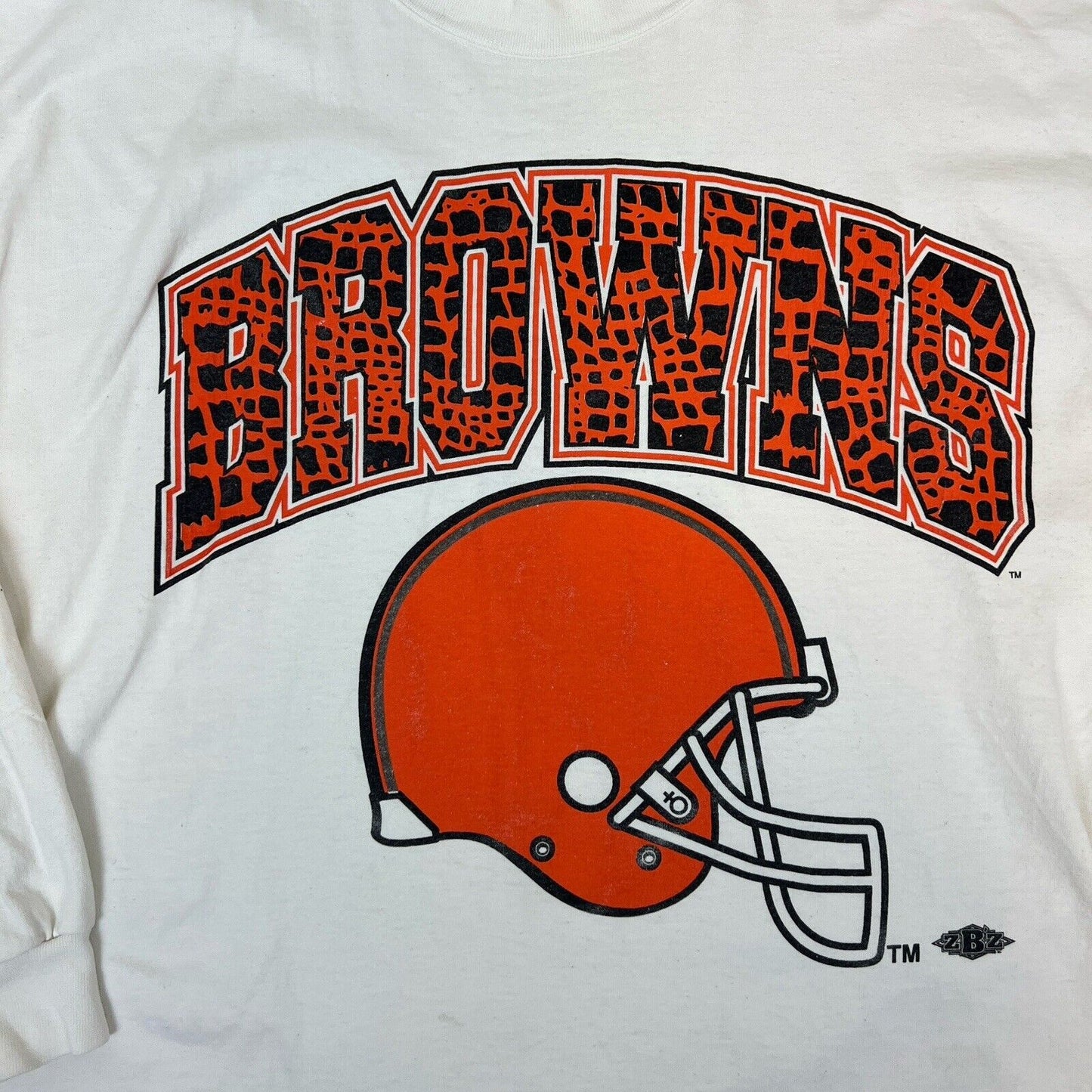 Vintage Santee Mens Cleveland Browns NFL Heavy Weight T-Shirt Size XL Made USA