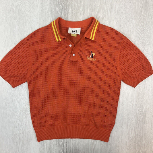 The New Establishment x Berkley University Womens Knitted Polo Shirt Size Small