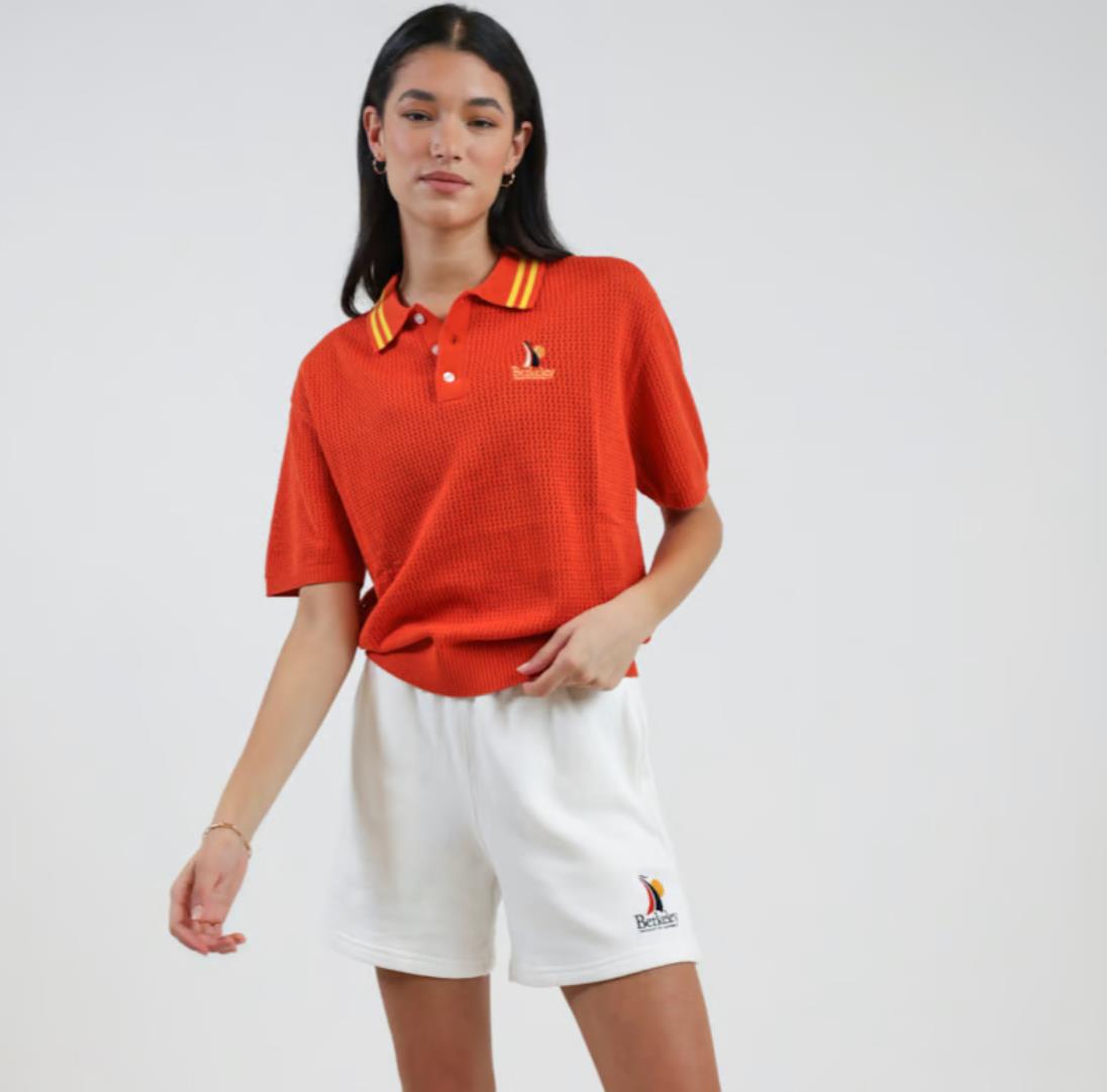 The New Establishment x Berkley University Womens Knitted Polo Shirt Size Small