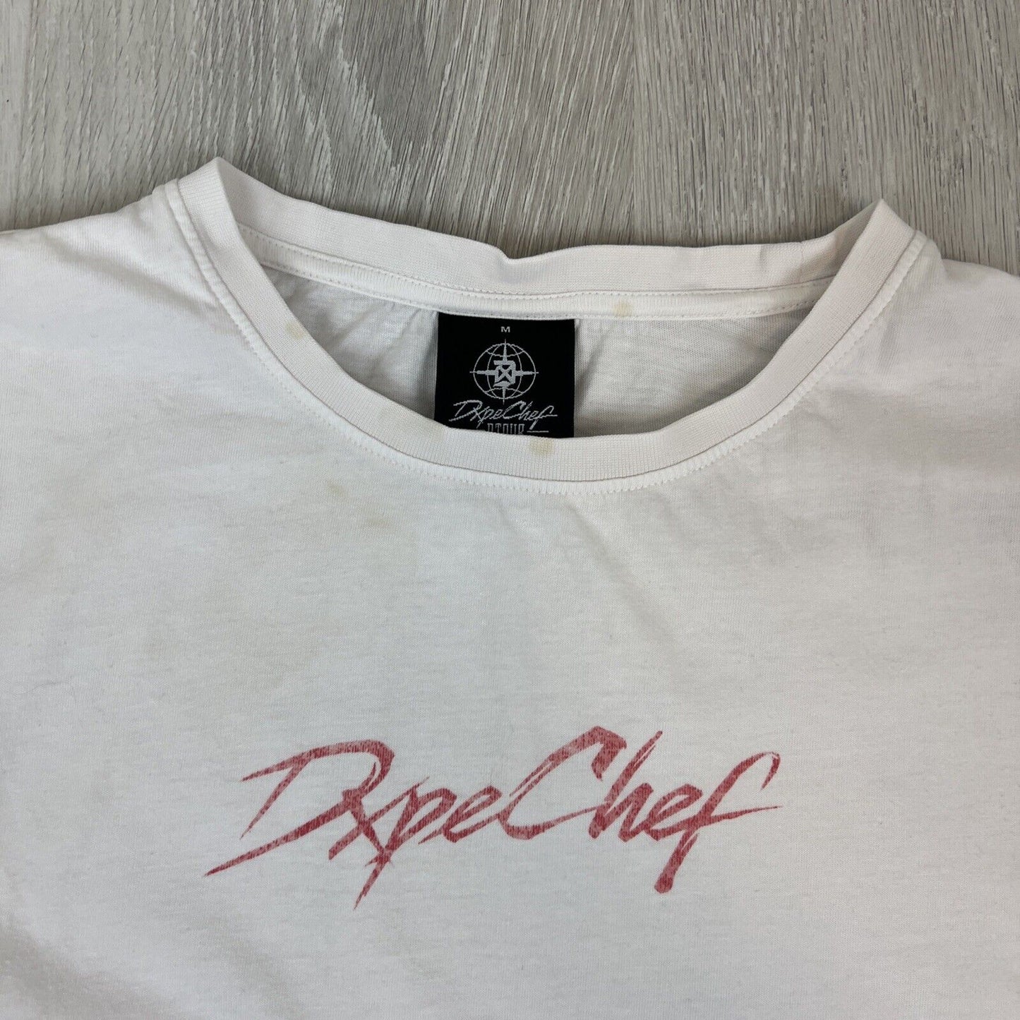 Dxpe Chef D-Tour Mens White T-shirt Size Medium