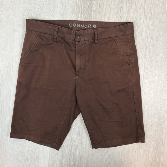 Connor Mens Borwn Chino Shorts Size 35