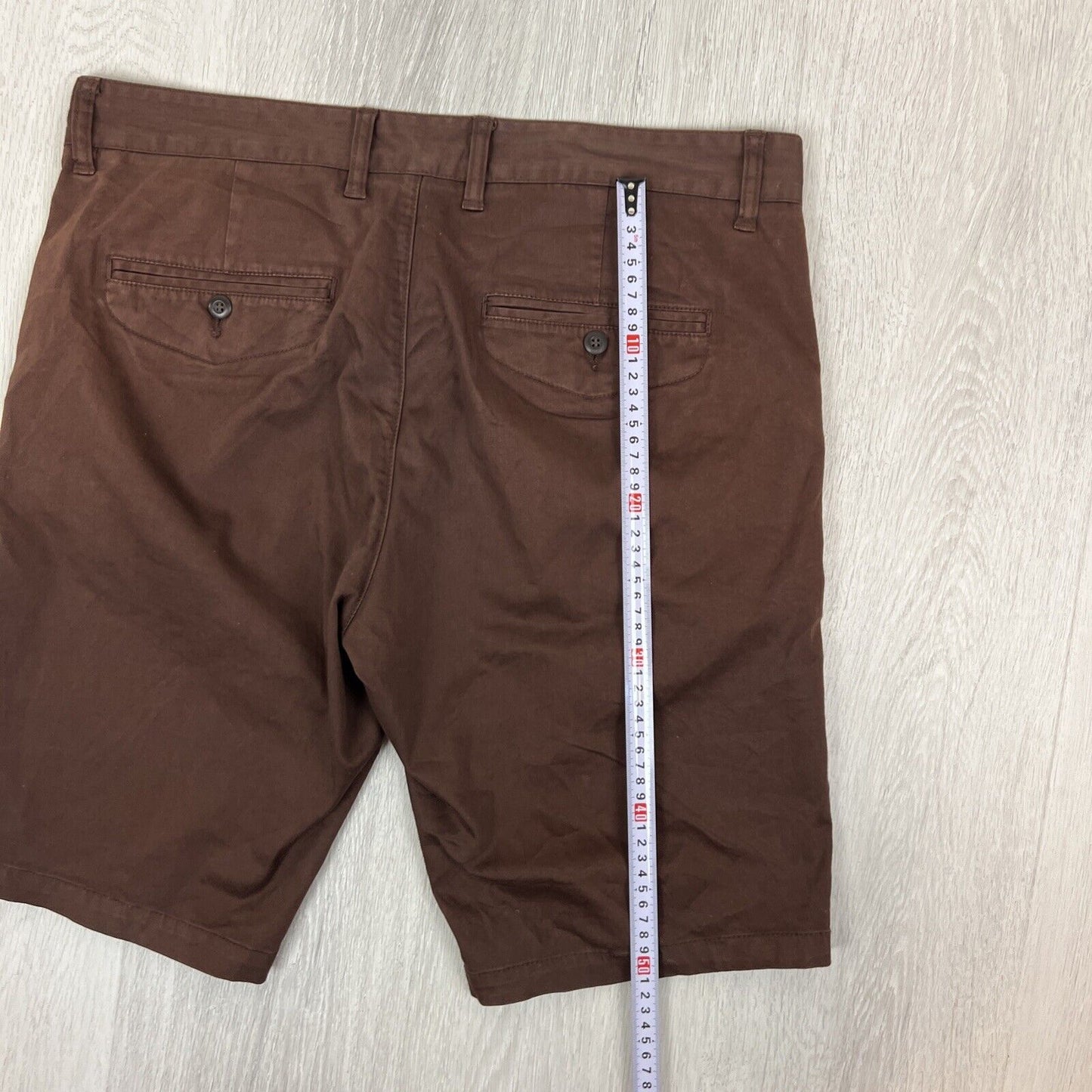 Connor Mens Borwn Chino Shorts Size 35