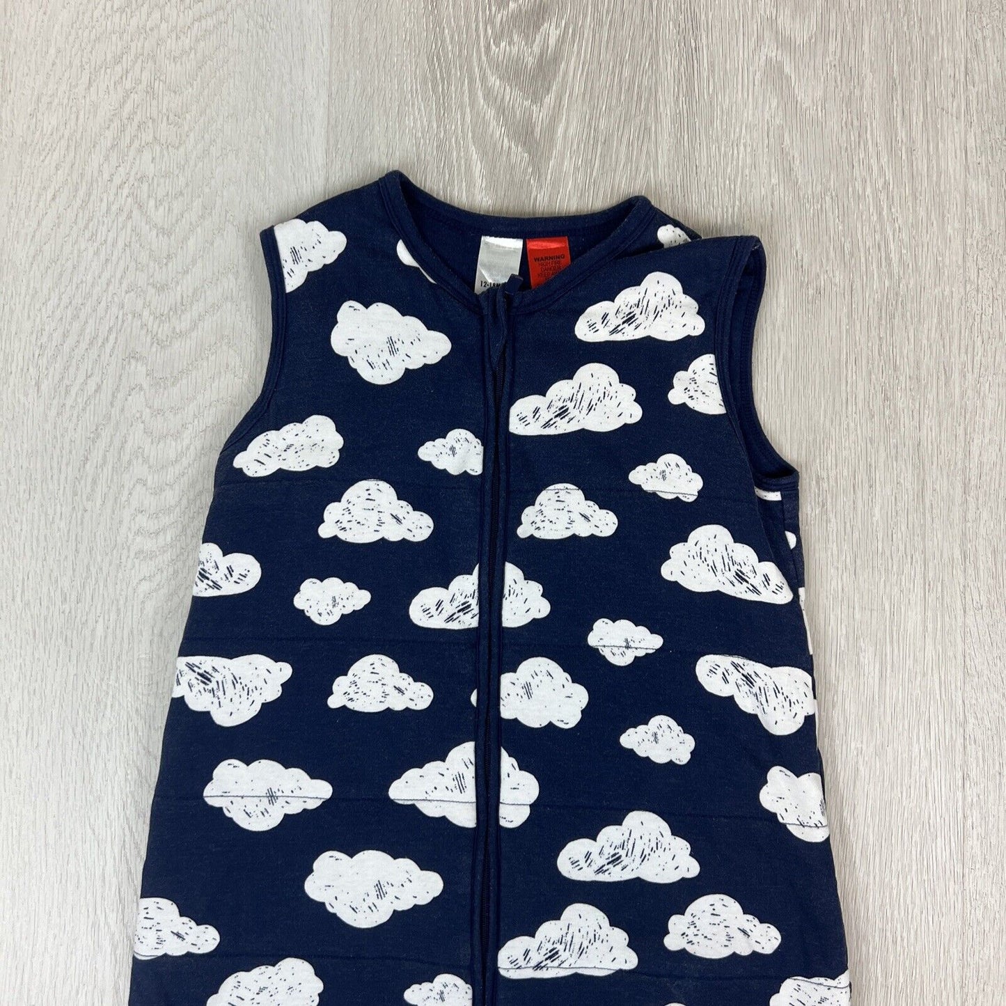 Bonds Babies Blue Cloud Pattern Sleep Suit Size 12-18Months