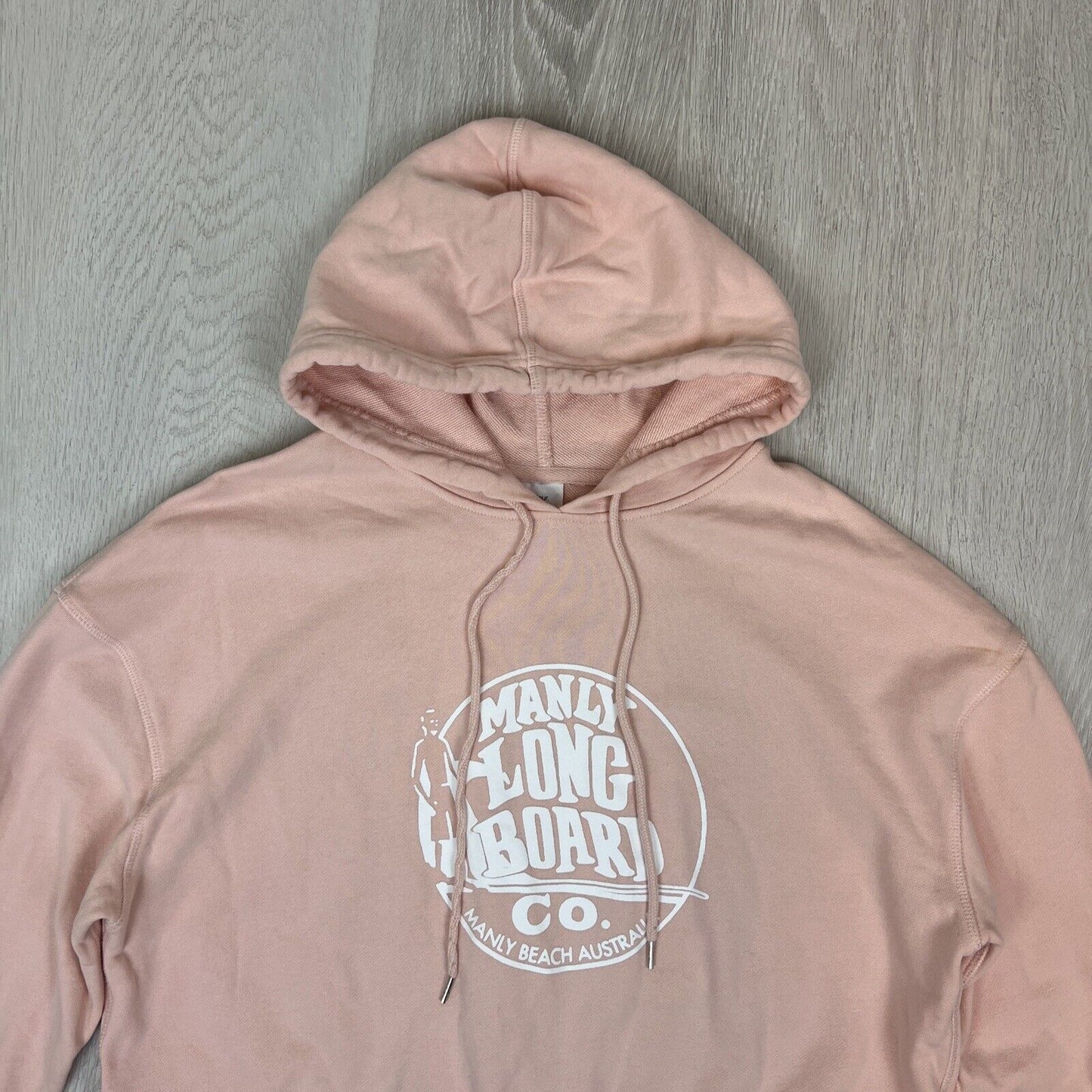 Manly Long Board Company Manly Beach Australia Womens Pink Cropped Hoodie Size M