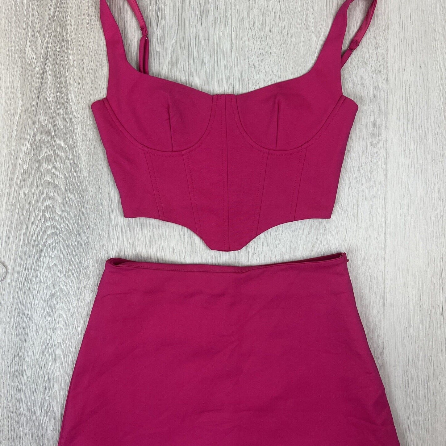 Thats So Fetch Womens Pink Mini Skirt & Tank Top Outfit Set Size 8 UK