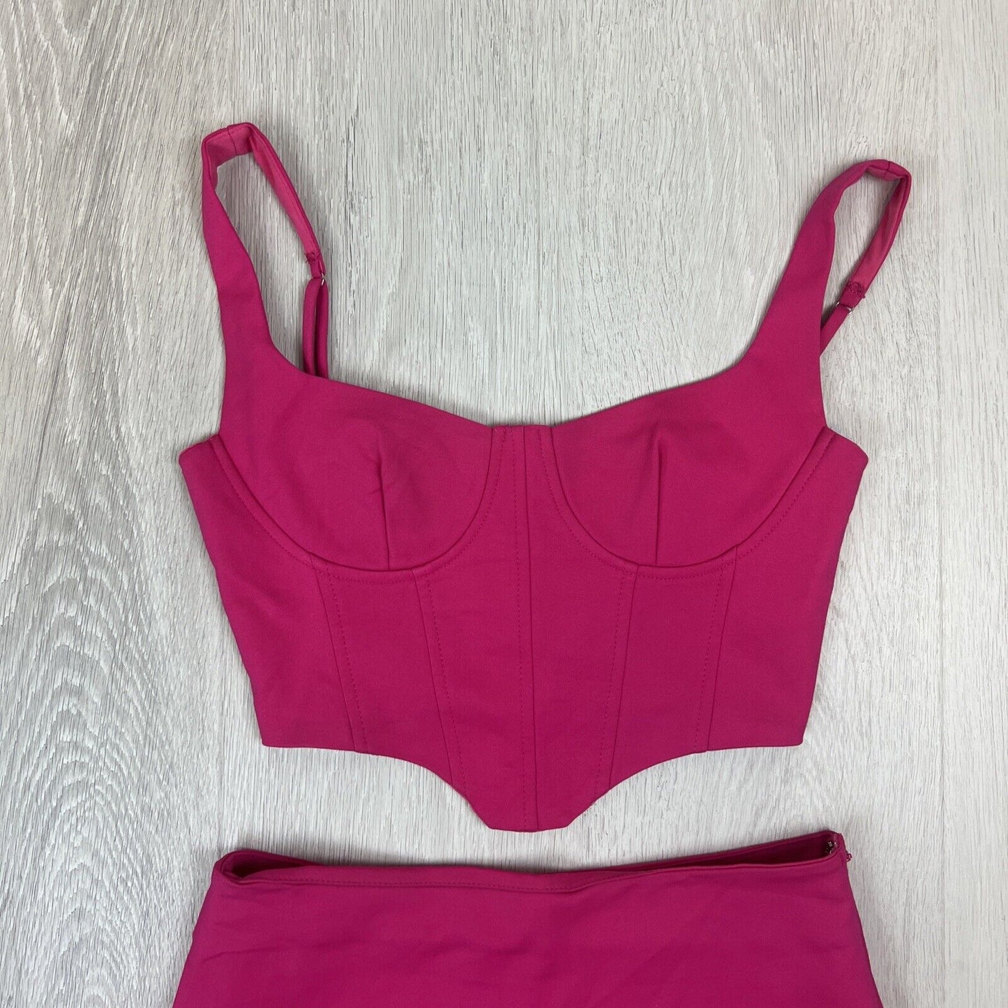 Thats So Fetch Womens Pink Mini Skirt & Tank Top Outfit Set Size 8 UK