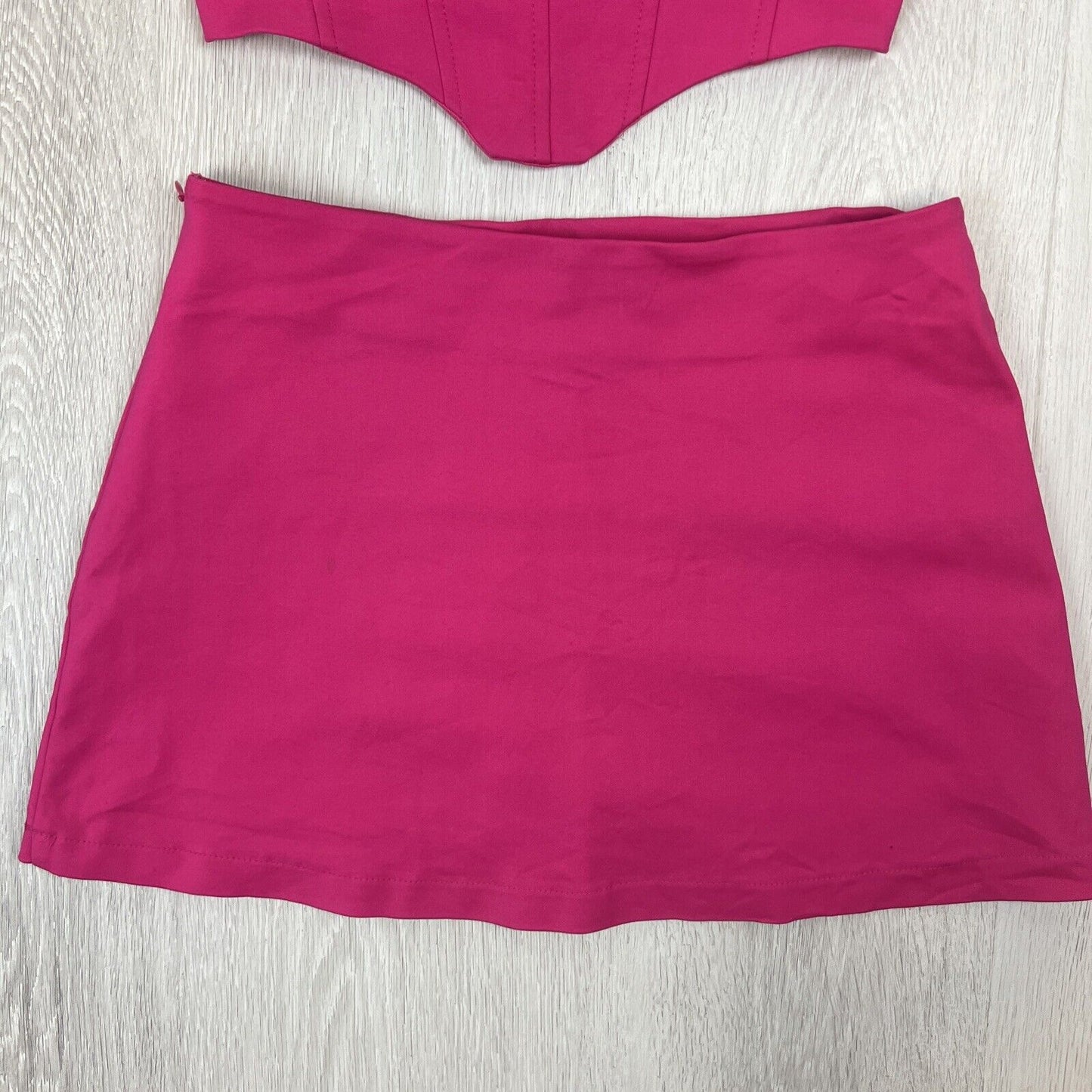 Thats So Fetch Womens Pink Mini Skirt & Tank Top Outfit Set Size 8 UK