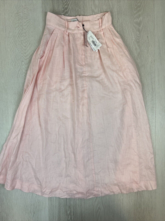 Sheike Womens Pale Pink Annie Linen Skirt Size 8 (New, missing wait button)