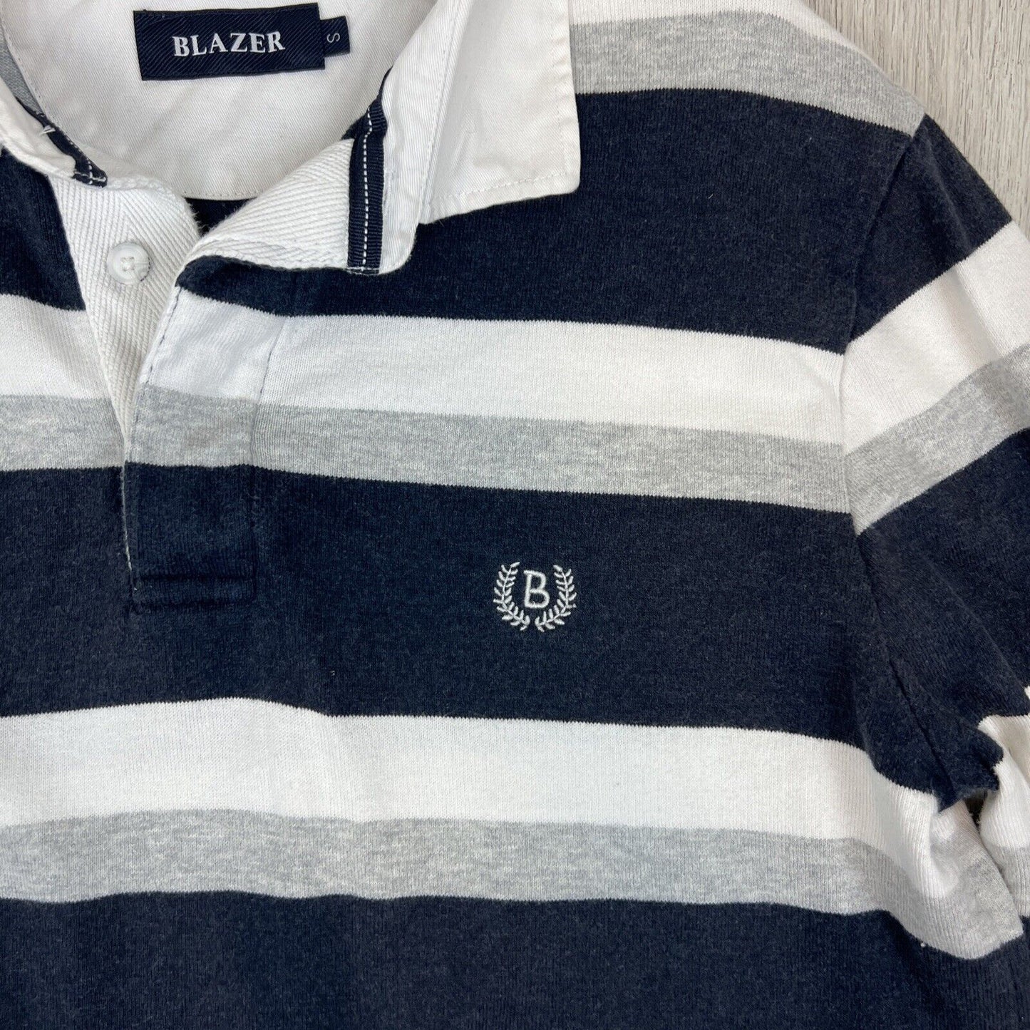 Blazer Rugby Mens Striped Rugby Jumper Shirt Size Small