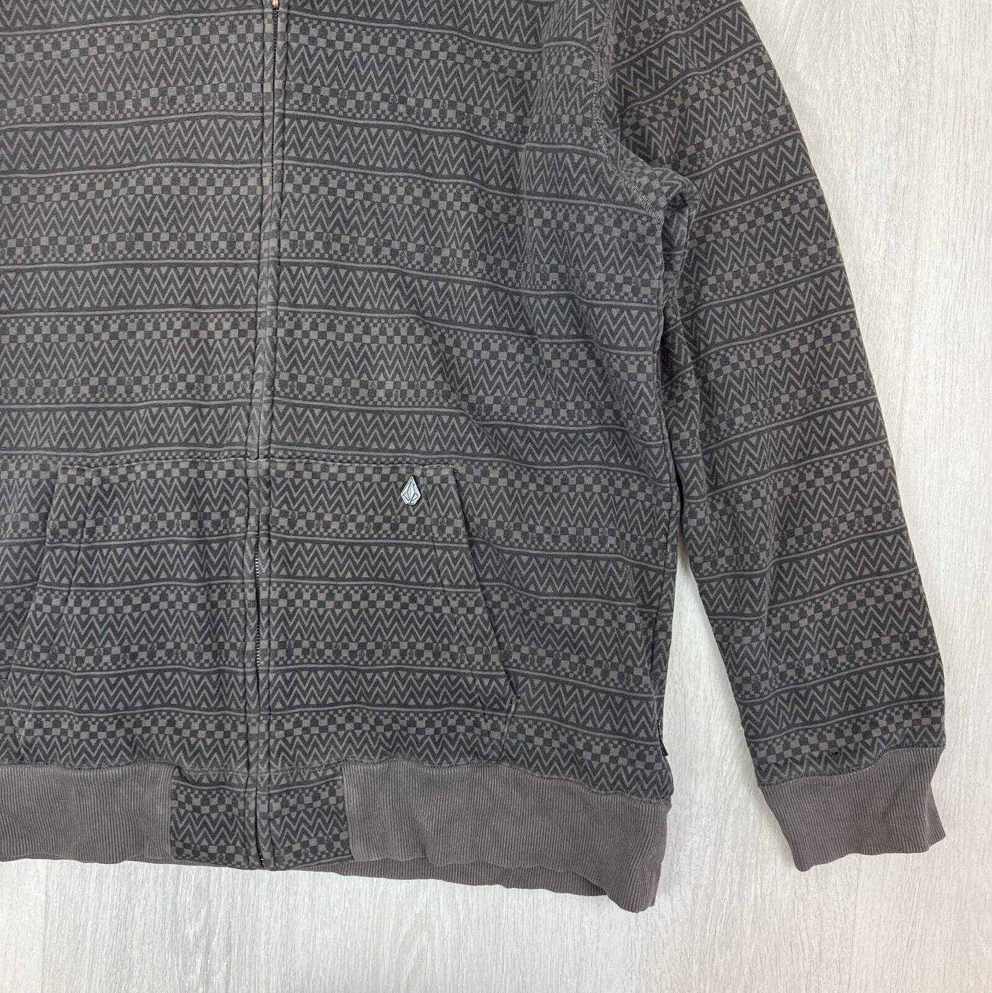 Volcom Mens Fleece Lined Aztec Print Hoodie Size 2XL