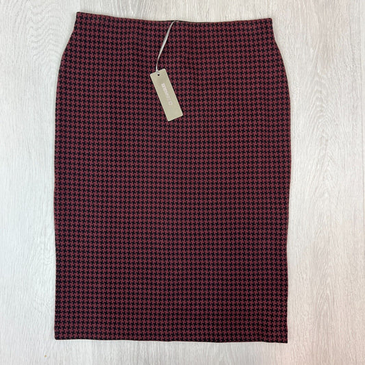 Sussan Womens Houndstooth Pattern Wool Blend Pencil Skirt Size M (NEW)