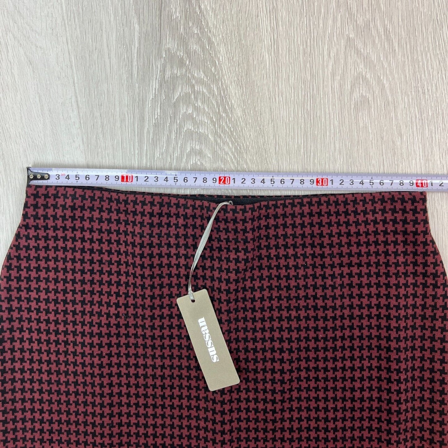 Sussan Womens Houndstooth Pattern Wool Blend Pencil Skirt Size M (NEW)