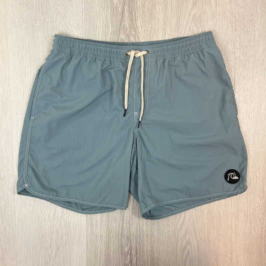 Quiksilver Mens Blue-Grey Swim Shorts Boardies Size Large