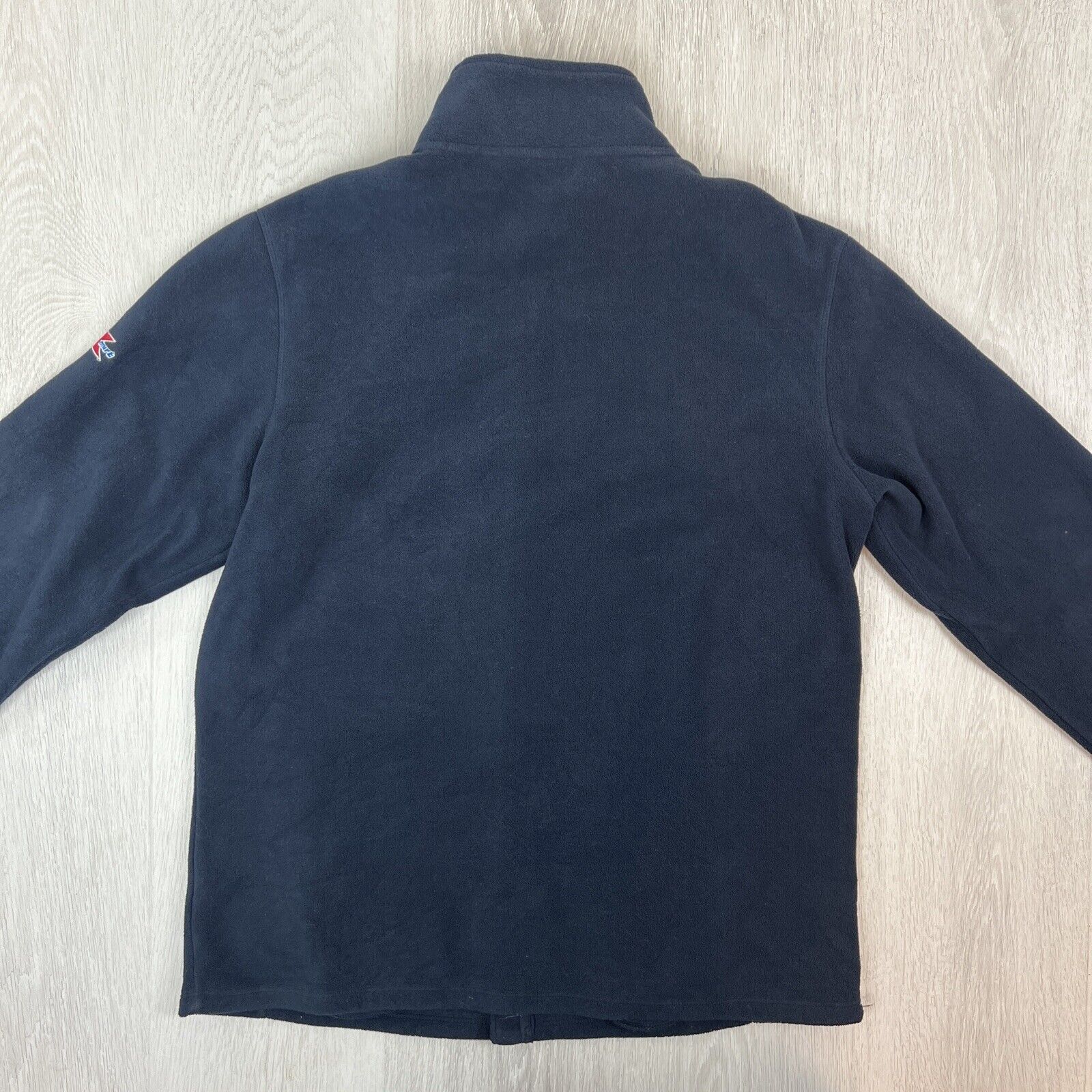 Kmart Mens Uniform Full Zip Navy Blue Fleece Sweater Jumper Size Mediu Shire Thrift