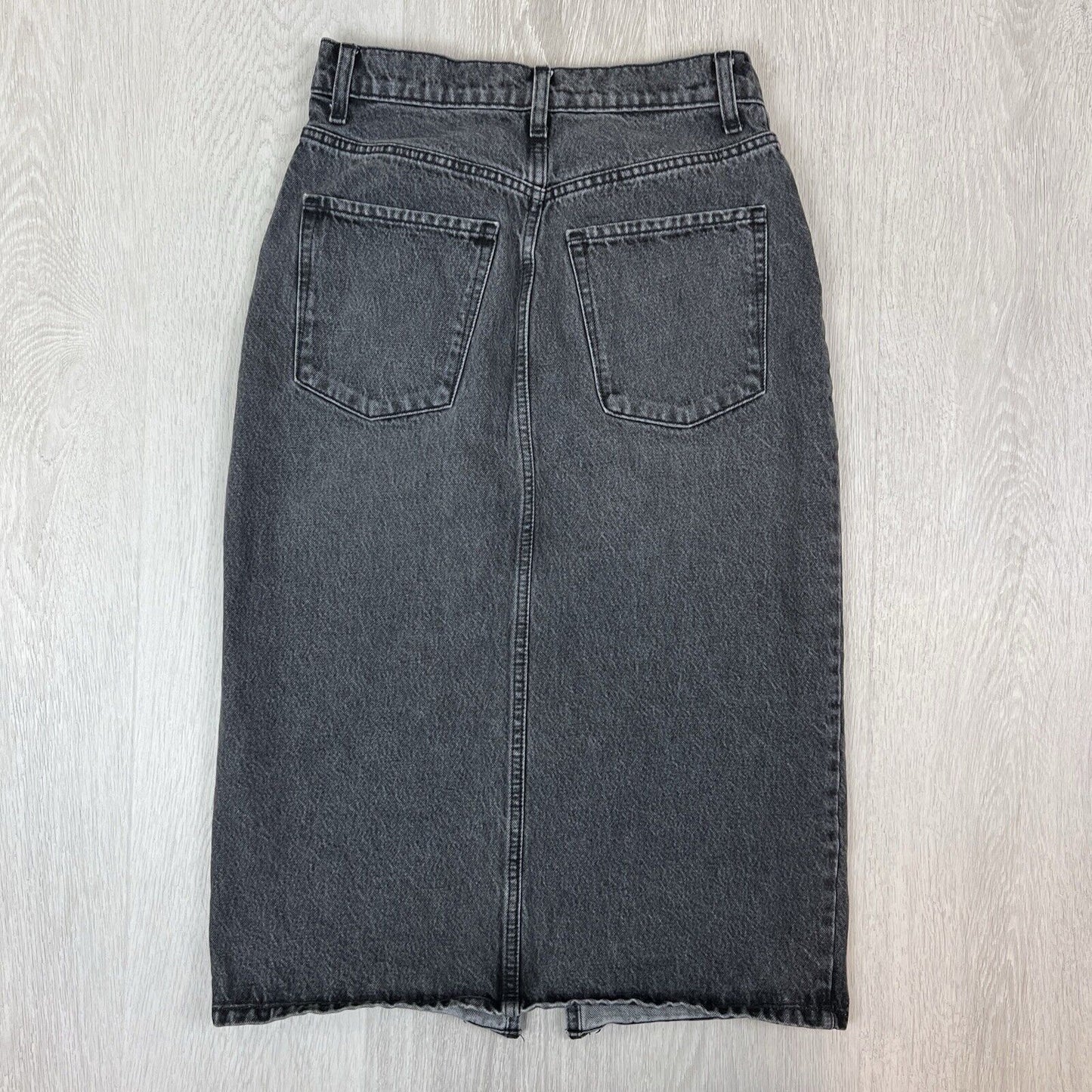 Nobody Denim Womens Super High Rise Slim Fit Stranded Denim Skirt Size 27