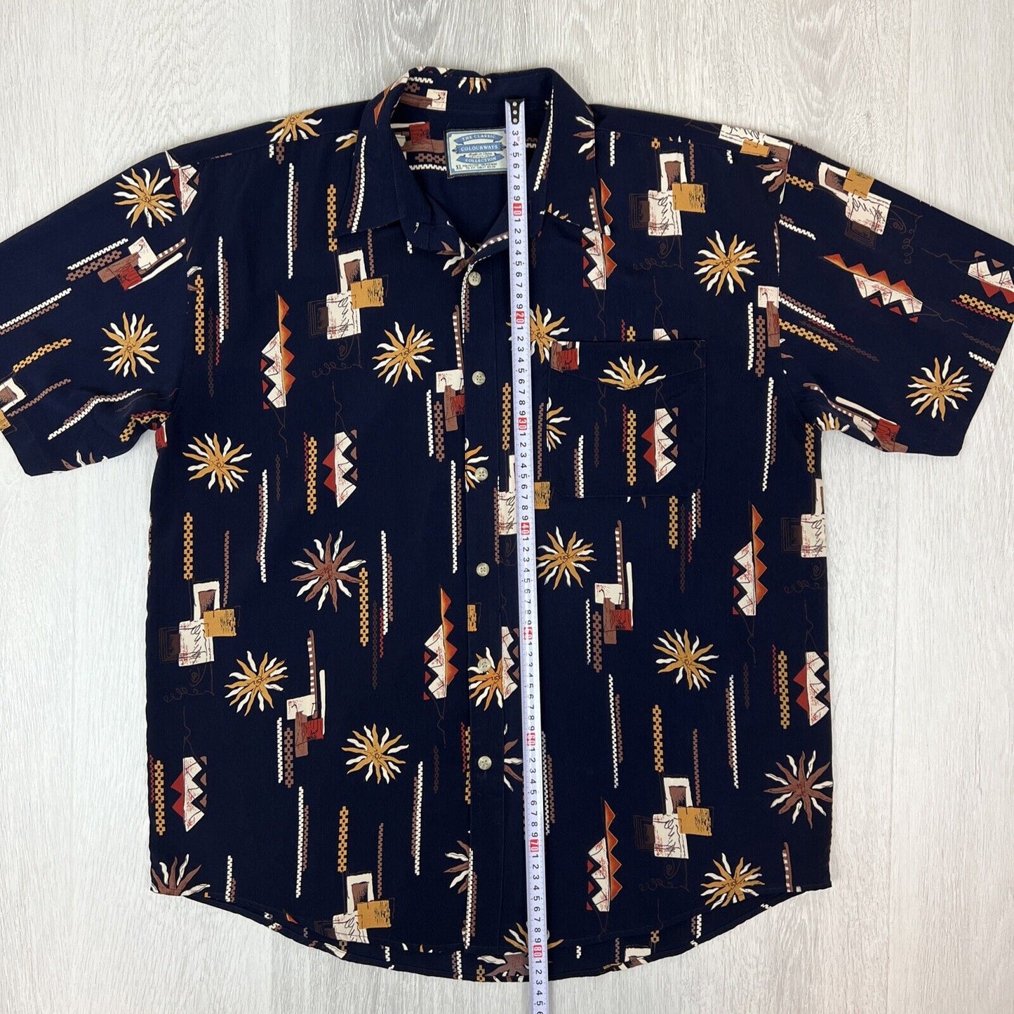 The Classic Colourways Australia Mens Retro Short Sleeve Button Up Shirt Size XL