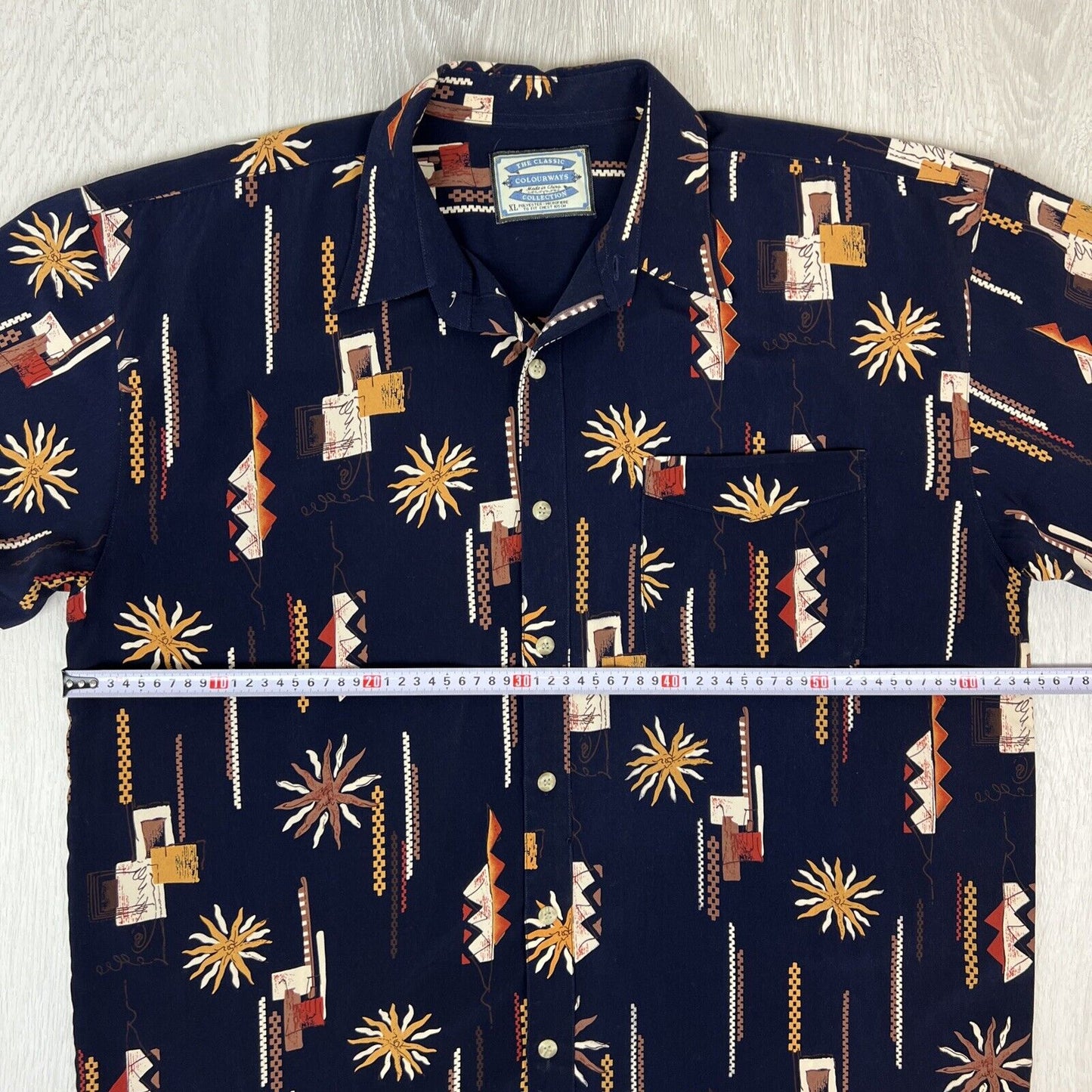 The Classic Colourways Australia Mens Retro Short Sleeve Button Up Shirt Size XL