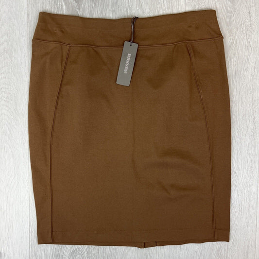 Sussan Womens Brown Nutmeg Viscose Blend Pencil Straight Skirt Size Large (NEW)